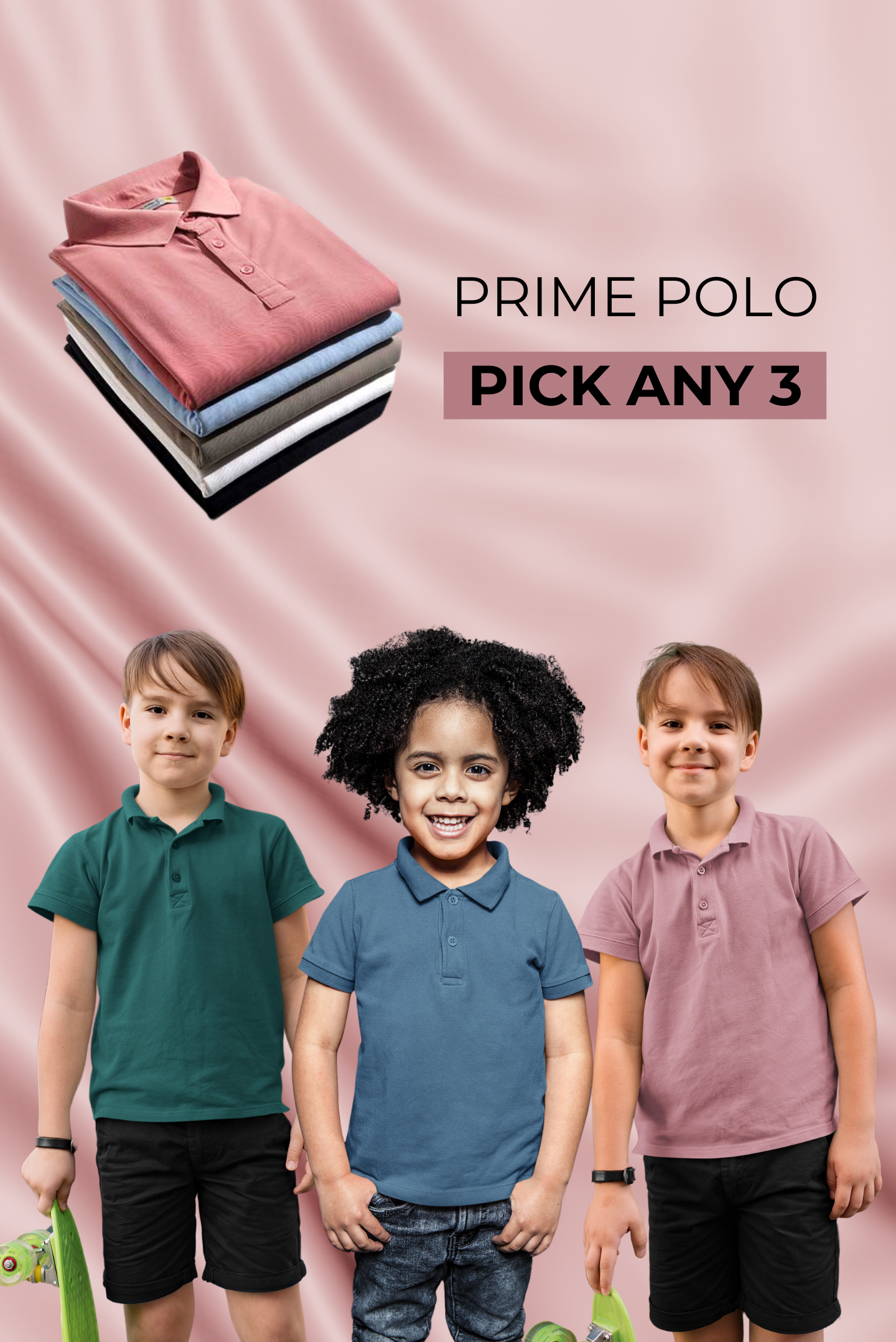 Boy's Prime Polo Pack of 3