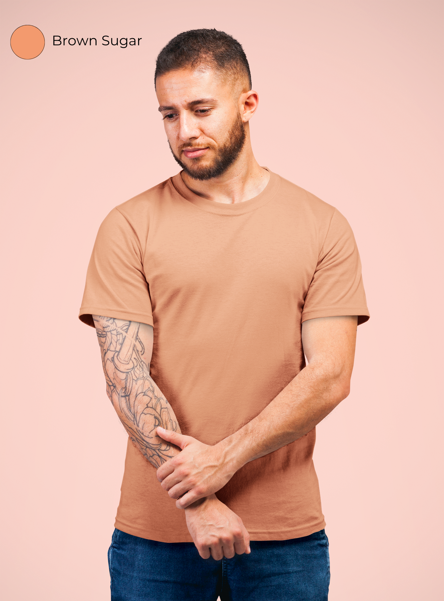 Pack of 7 Half Sleeves Crew Neck T-shirt