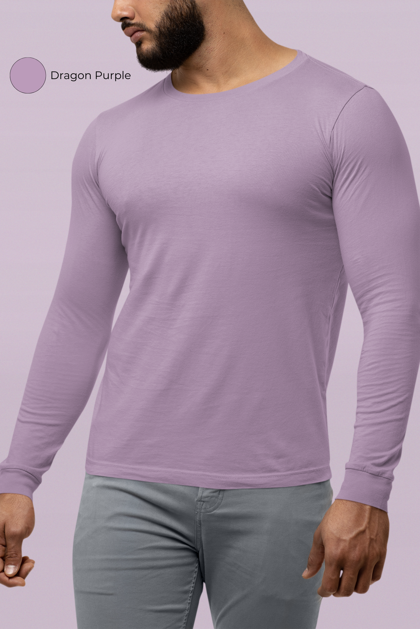 Men's Pack of 5 Full Sleeves Crew Neck T-Shirt