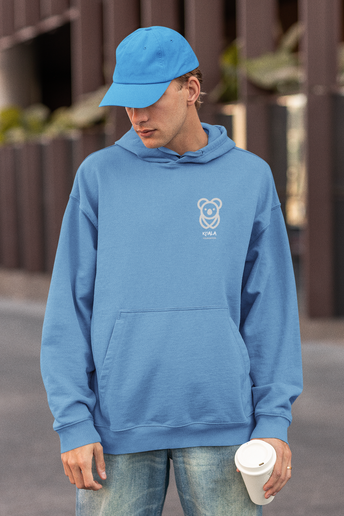 Men's Oversized Custom Hoodie in Havelock Blue Color