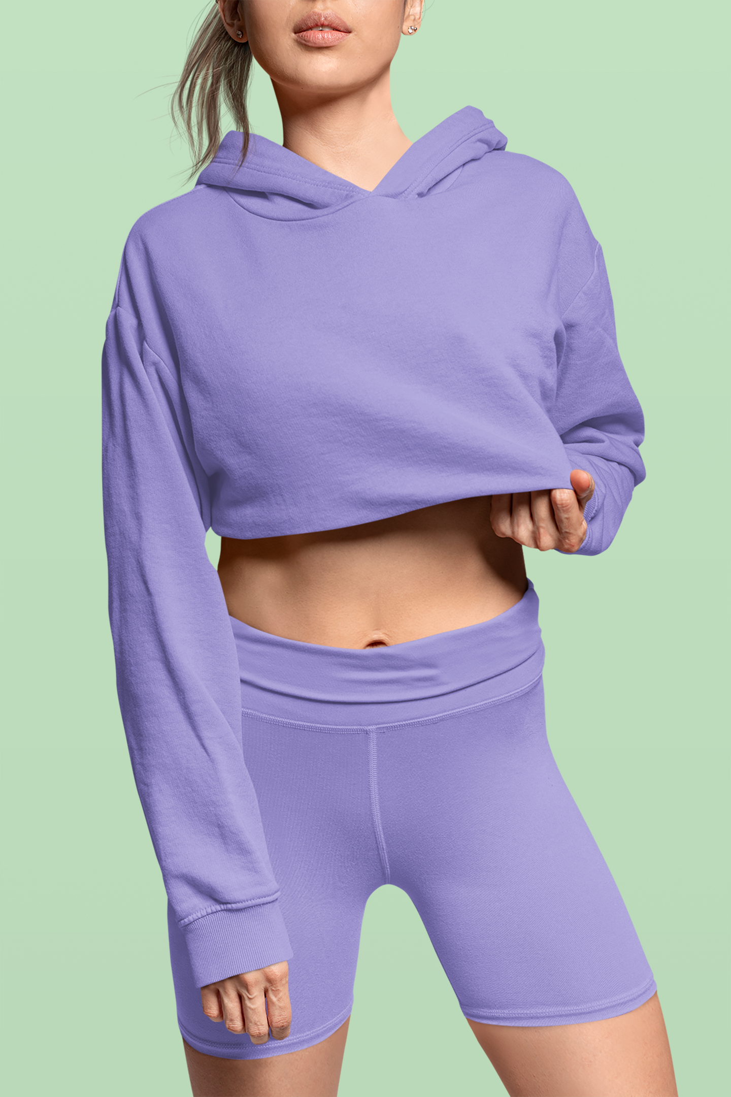 Women’s Crop Hoodie Chetwode Blue