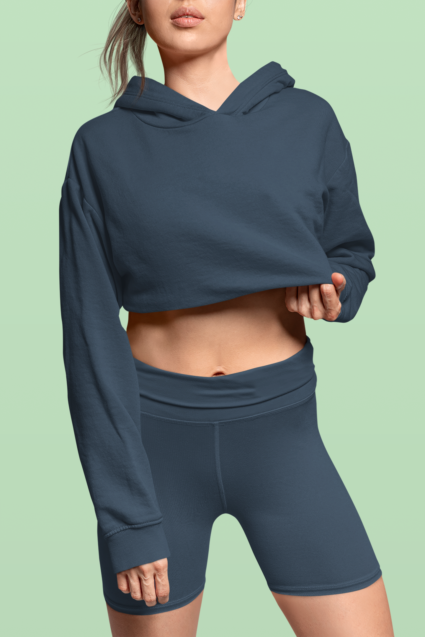 Women’s Cloud Burst Color Crop Hoodie - Comfort Stylish