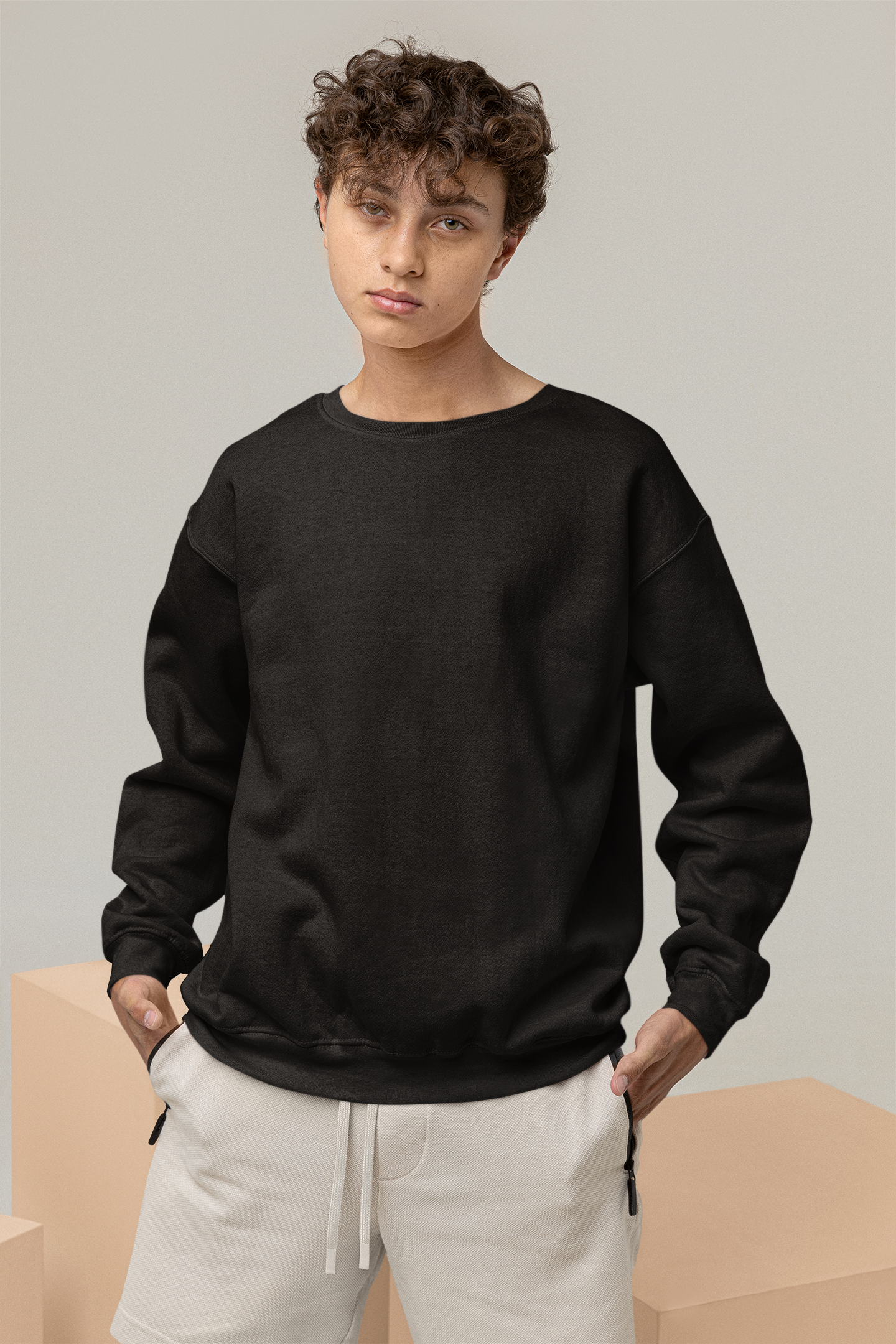 Colors Quee Premium Men’s Cotton Sweatshirt/Black