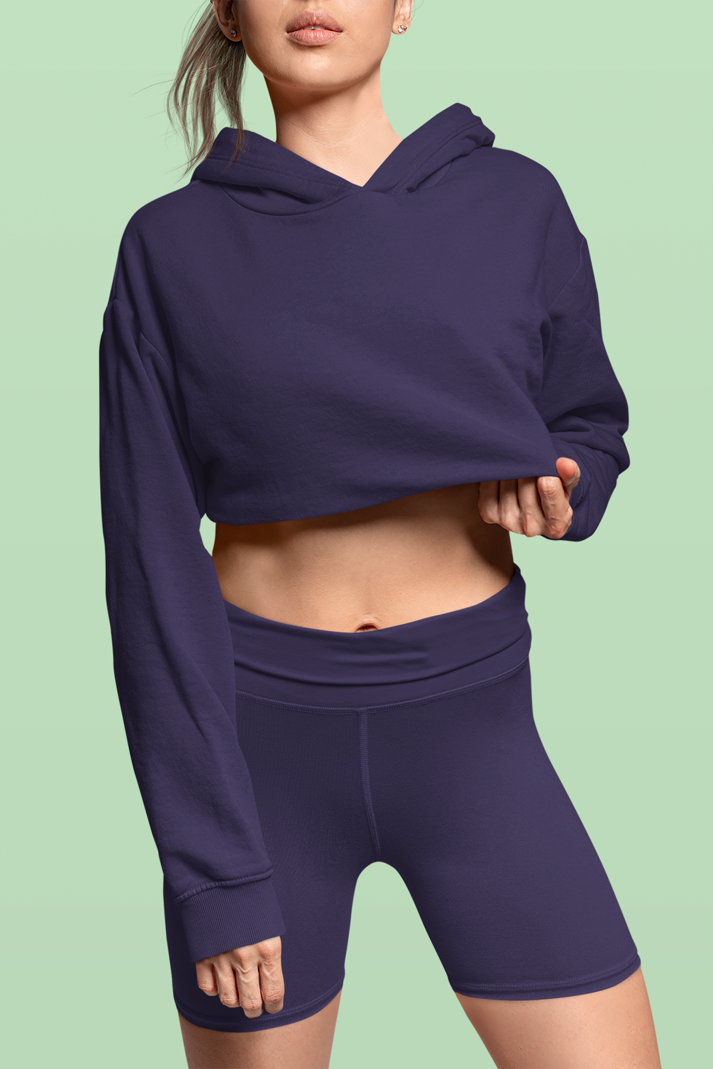 Women’s Crop Hoodie Haiti Color