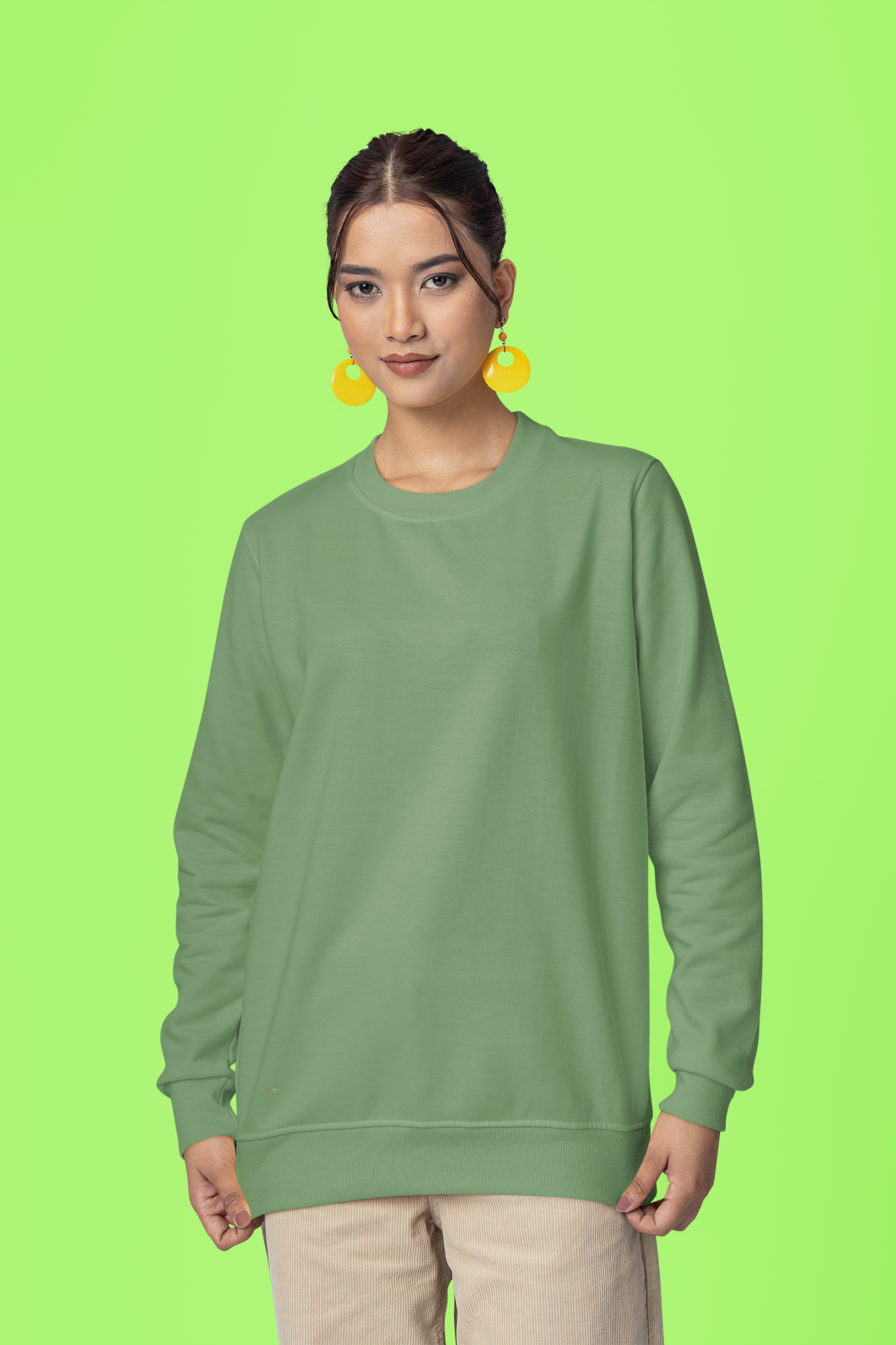 Women Sweatshirt Highland Plain Design for Effortless Fashion