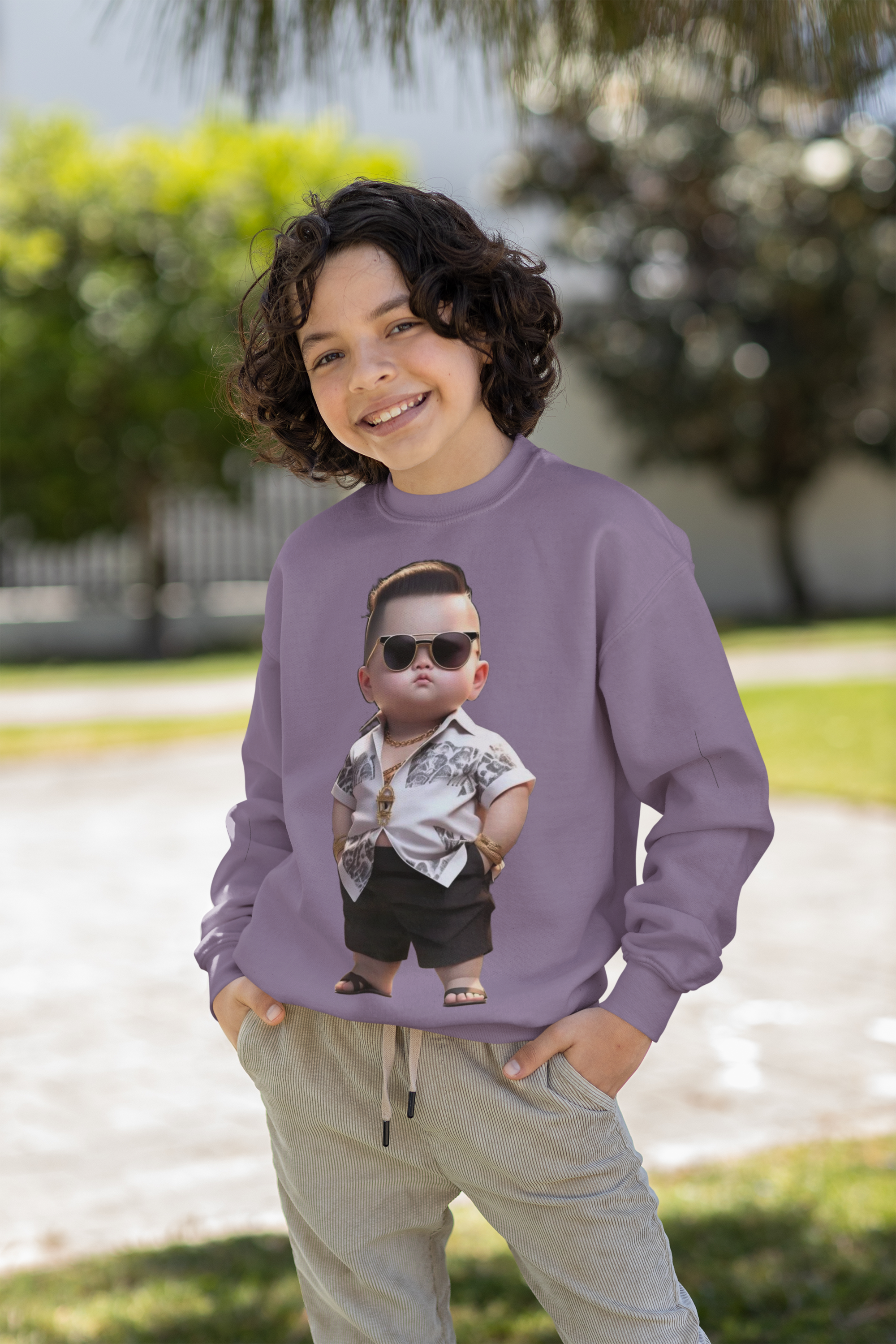 KID's Printed Lavander Sweatshirt