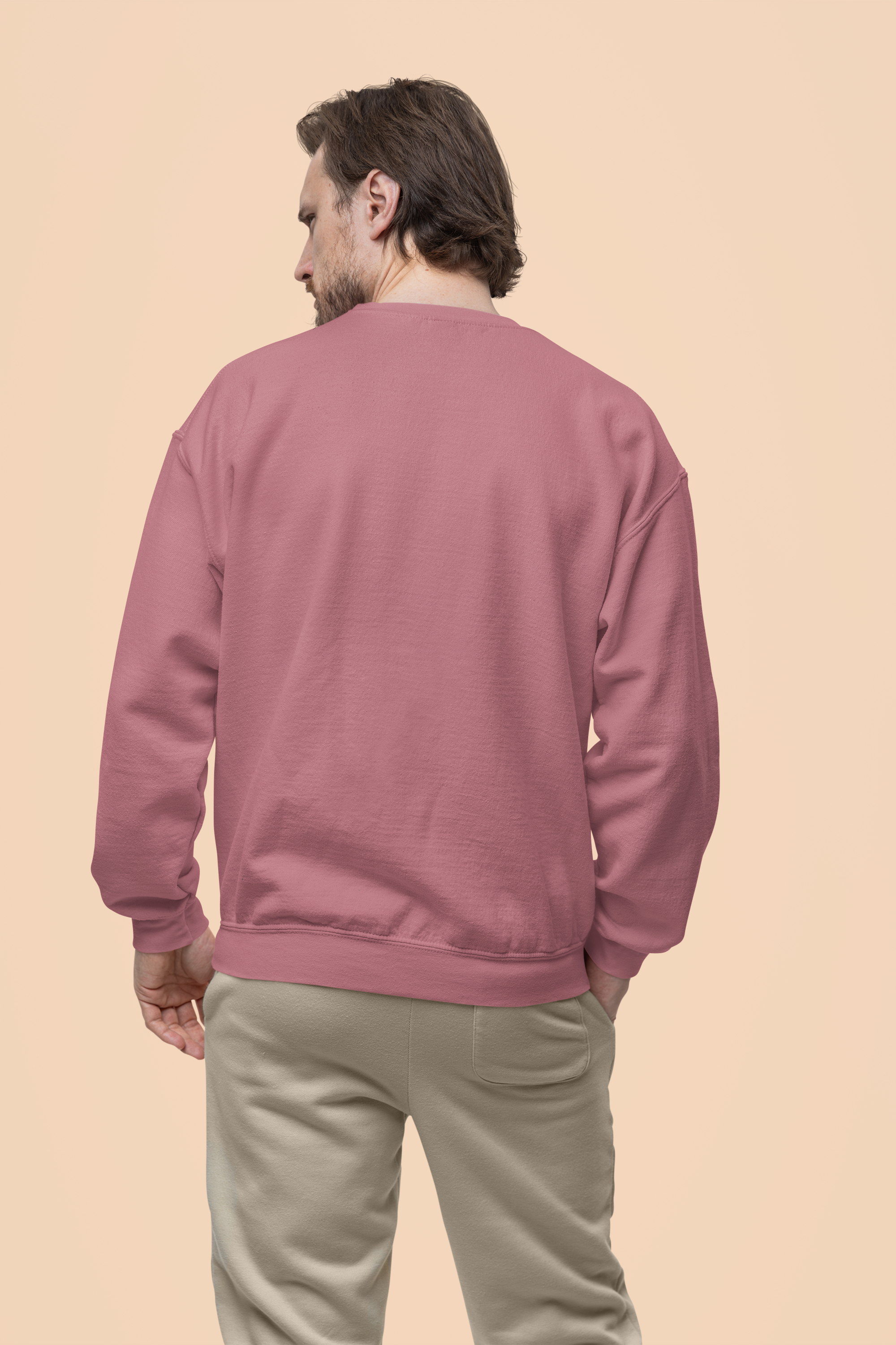 Buy Men s Old Rose Sweatshirt Unique Color Ultimate Comfort COLORS QUEE