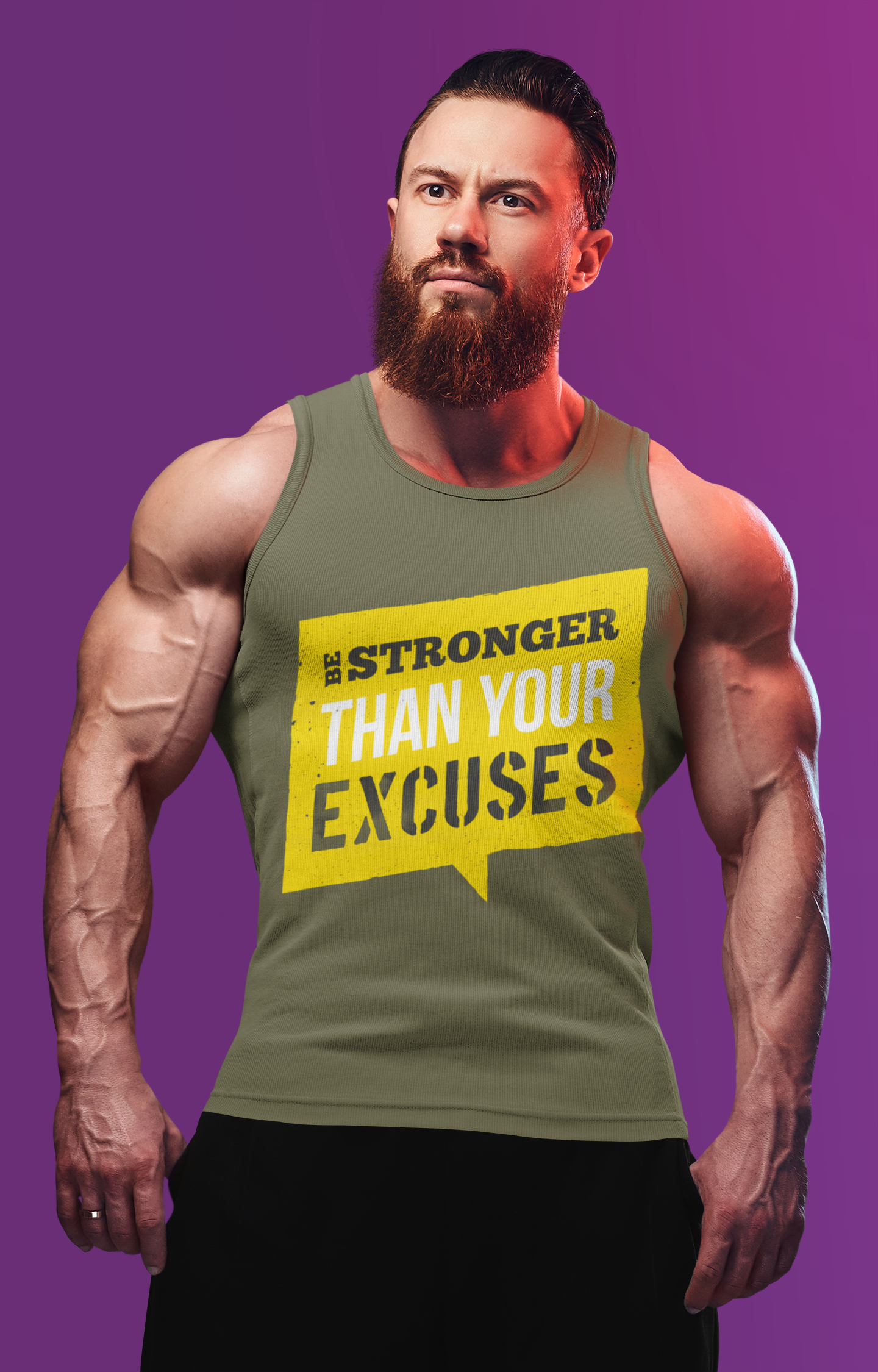 Active Gym Tank Top Sage Grey Stronger Than For Men