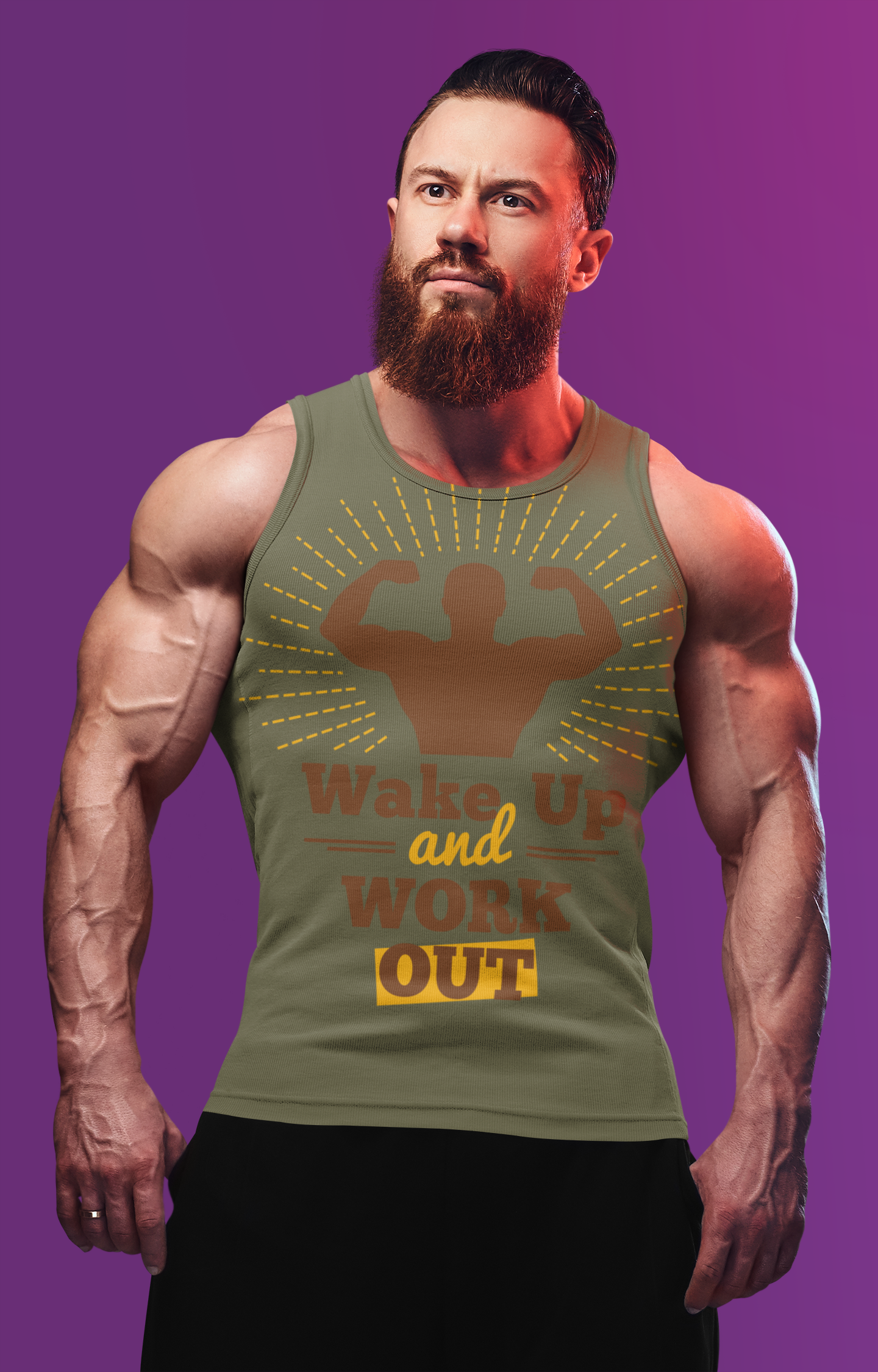 Active Gym Tank Top Sage Grey Wakeup For Men