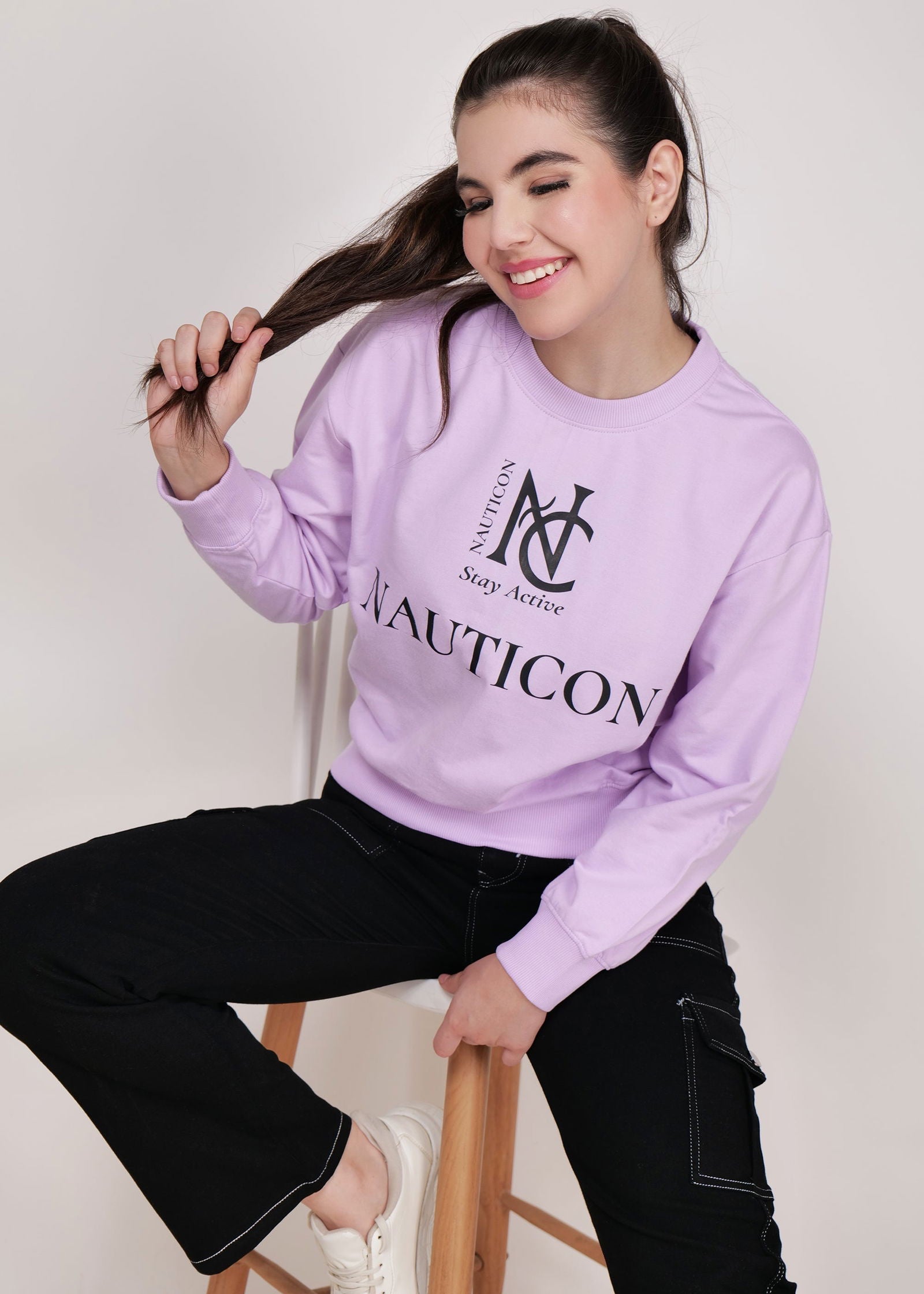 Women Sweatshirt Lavender - NAUTICON WEARABLES