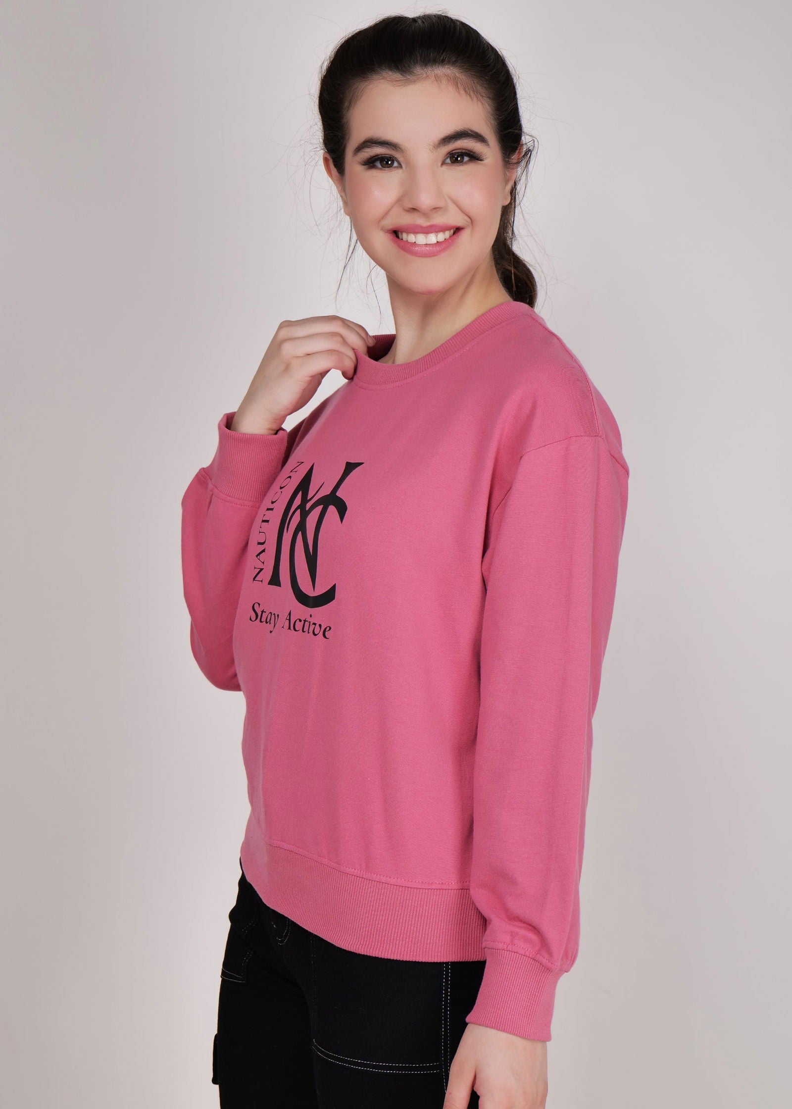 Women Sweatshirt Matte Pink - NAUTICON WEARABLES