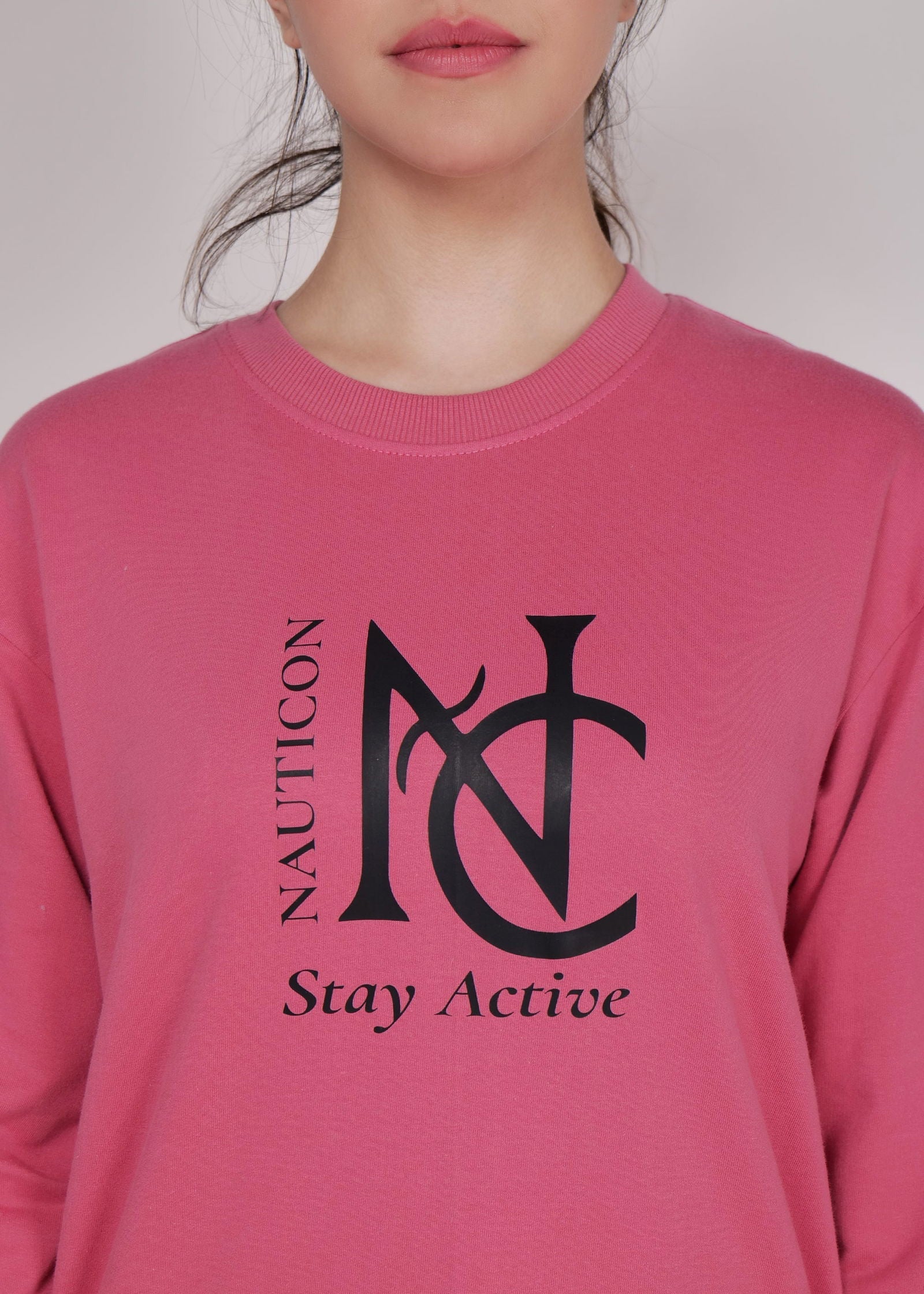 Women Sweatshirt Matte Pink - NAUTICON WEARABLES