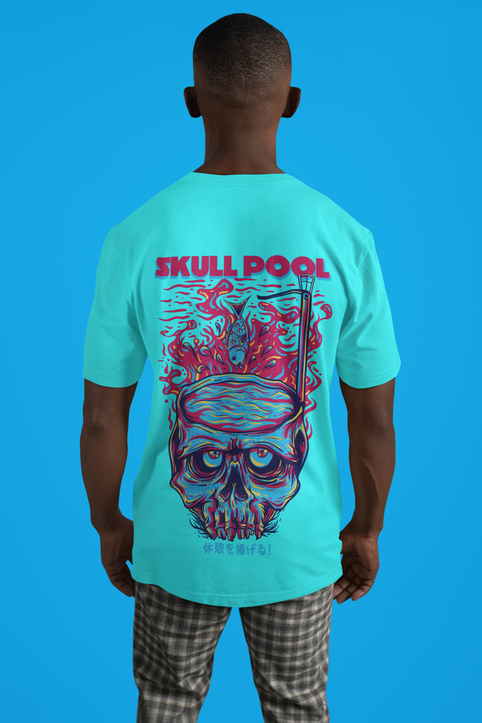 Skull Pool Blue Diamond Oversize T-Shirt Men