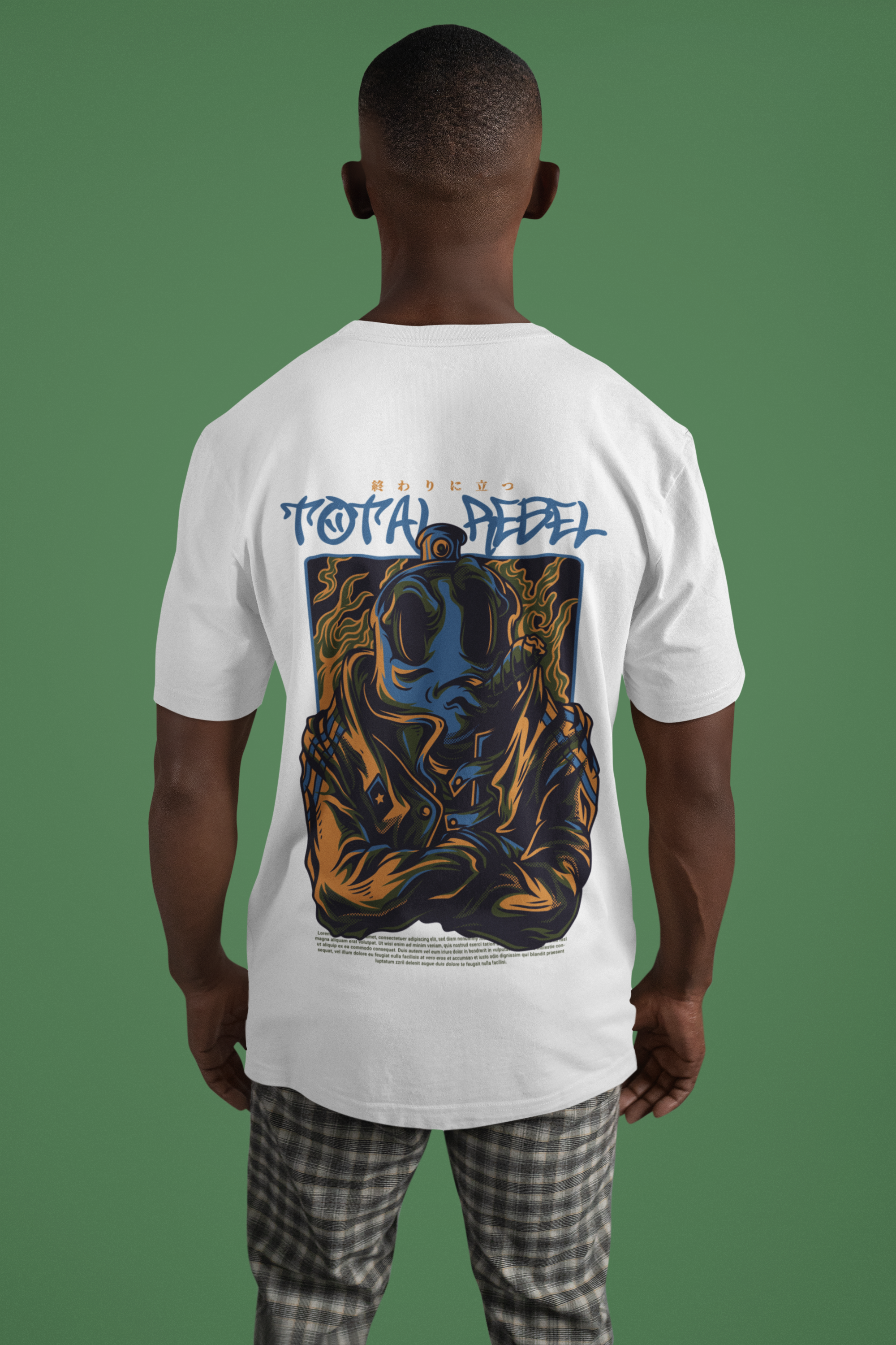 Total Rebel OFF WHITE Oversize T-Shirt Men