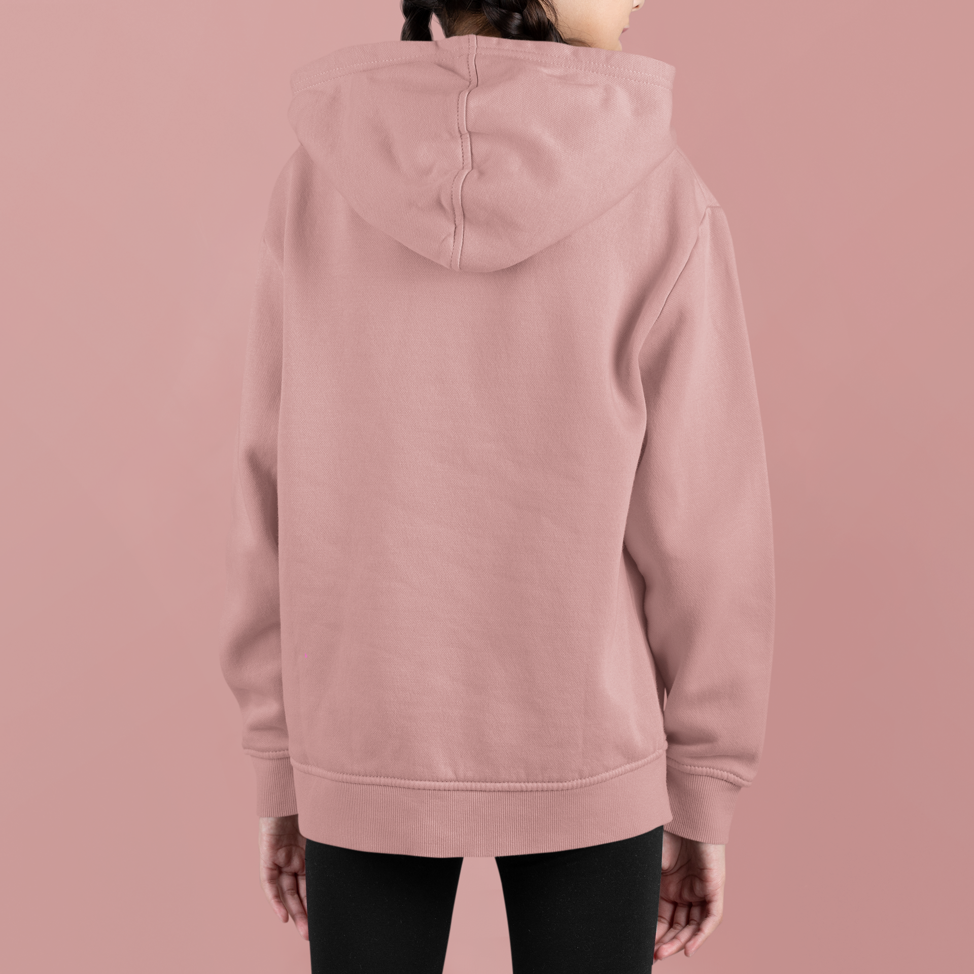 Girls Pink Rose Hoodie