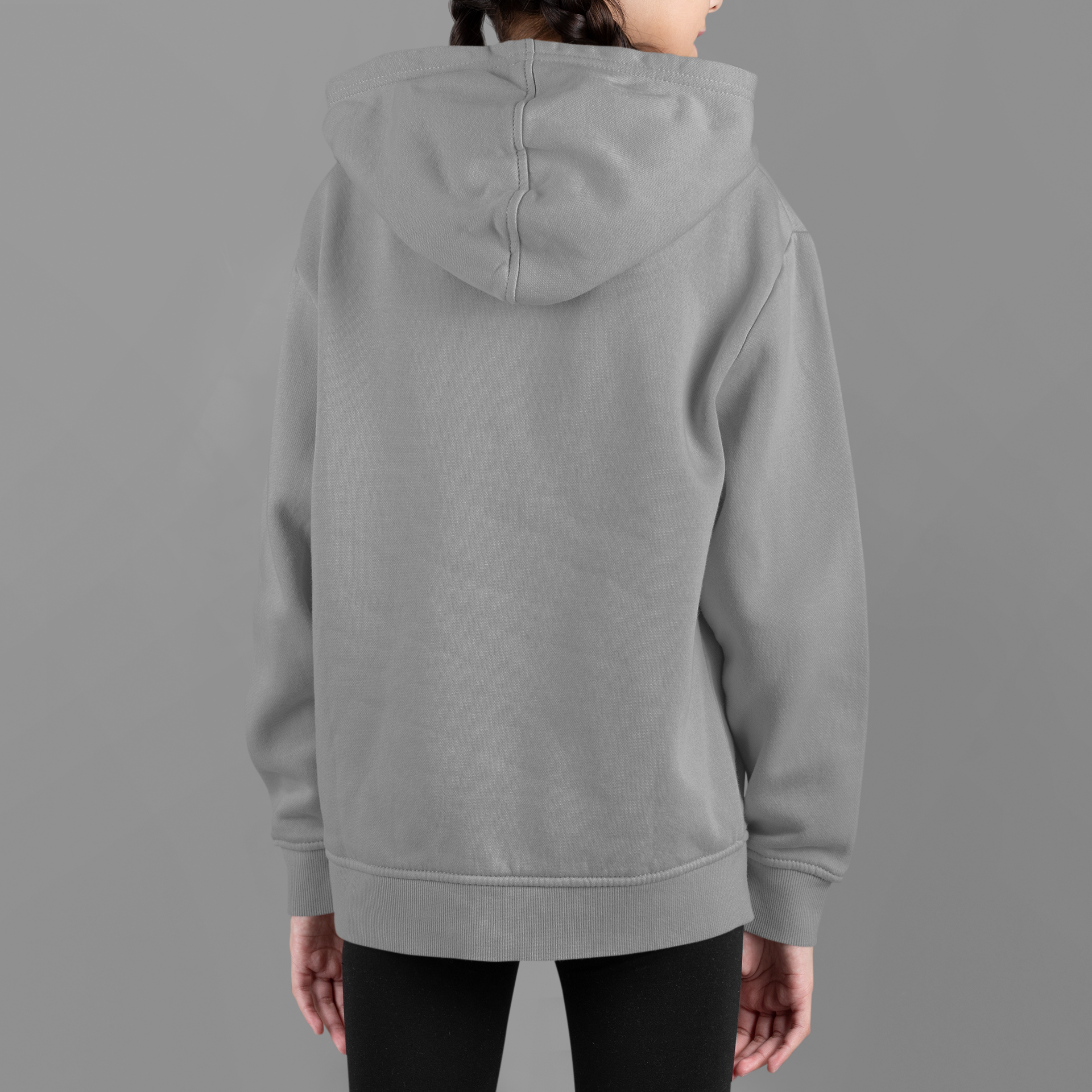 Girls Grey Color Hoodie