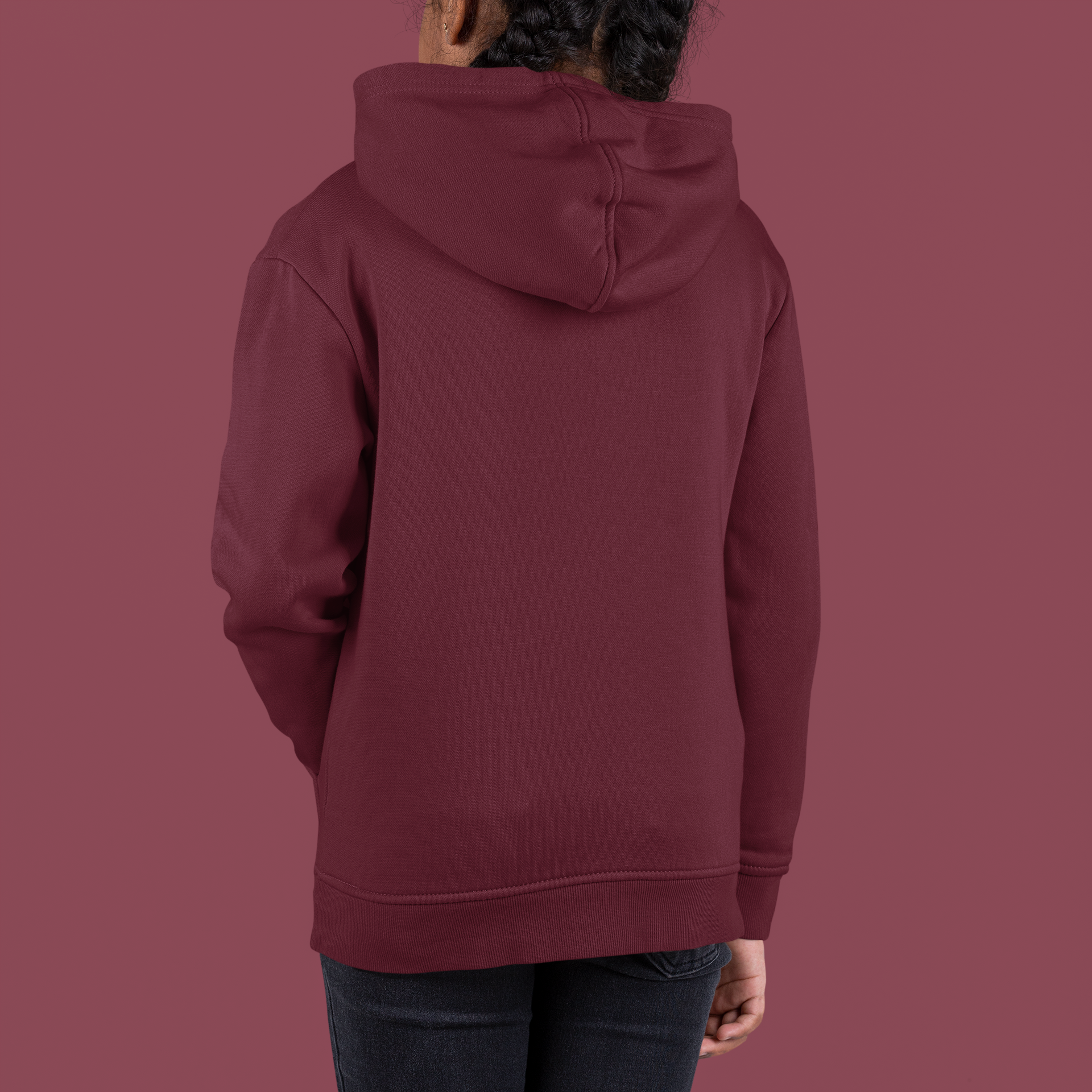 Girls Maroon Oak Hoodie