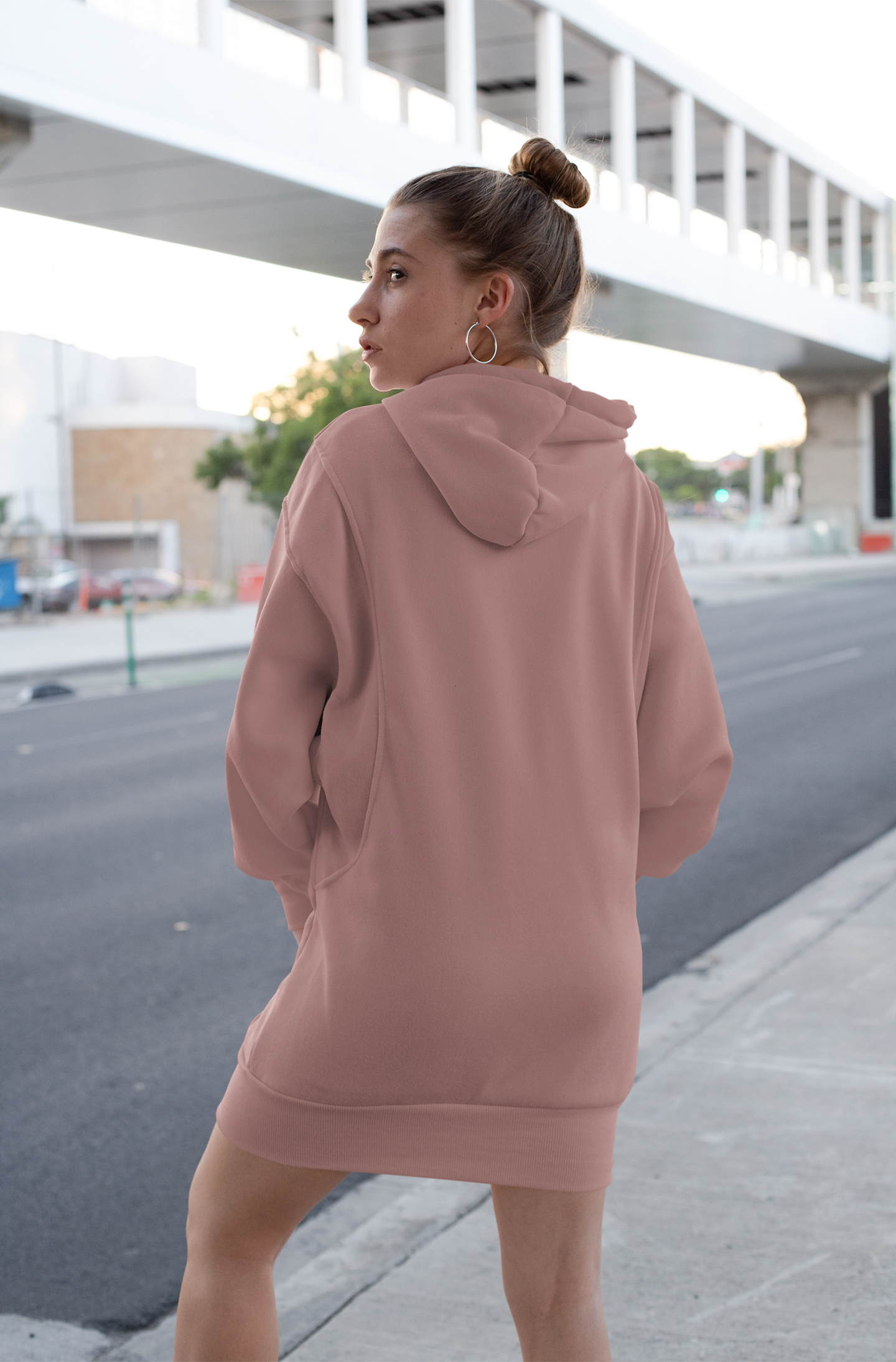 Women's Pink Rose Hoodie