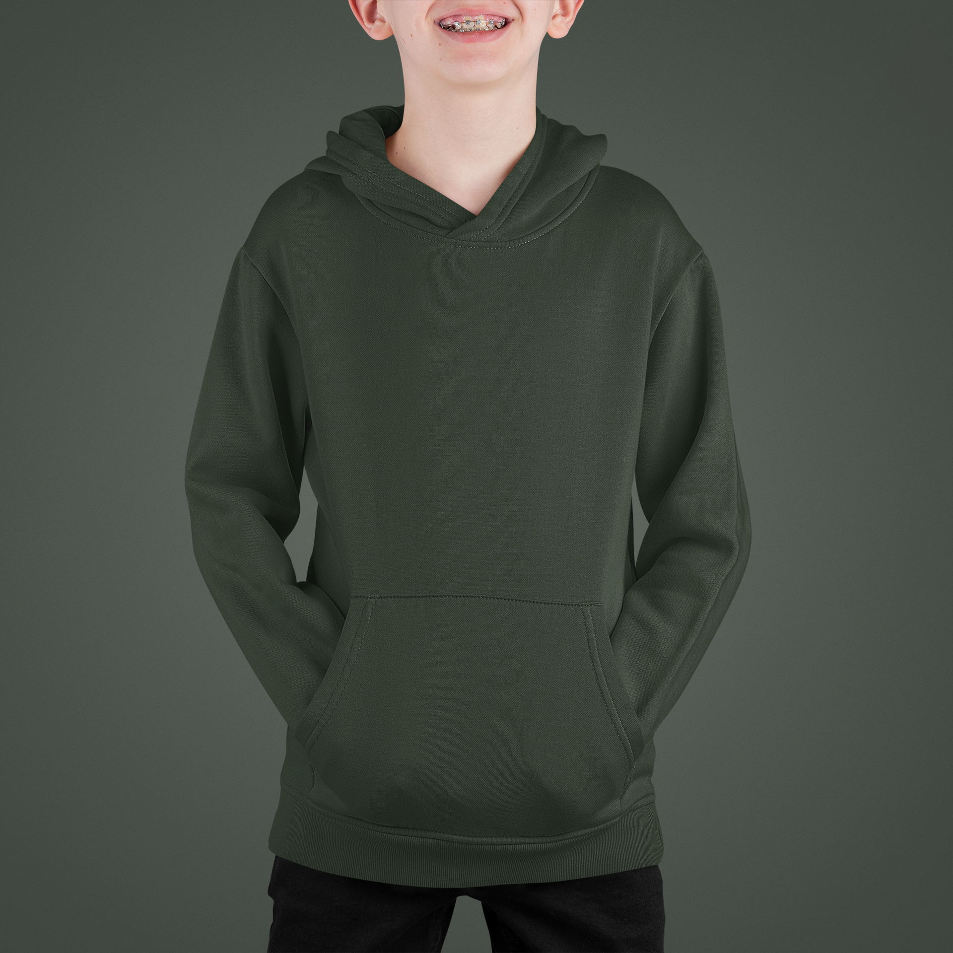 Boy's Junglee Green Hoodie