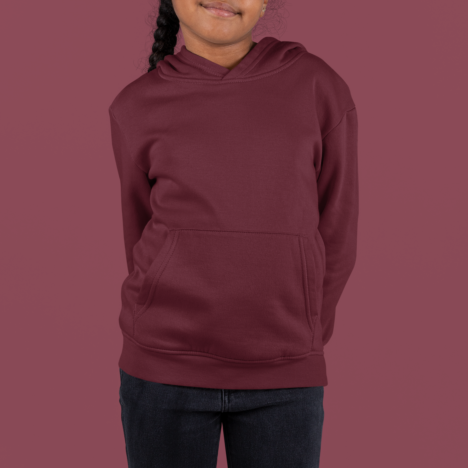 Girls Maroon Oak Hoodie