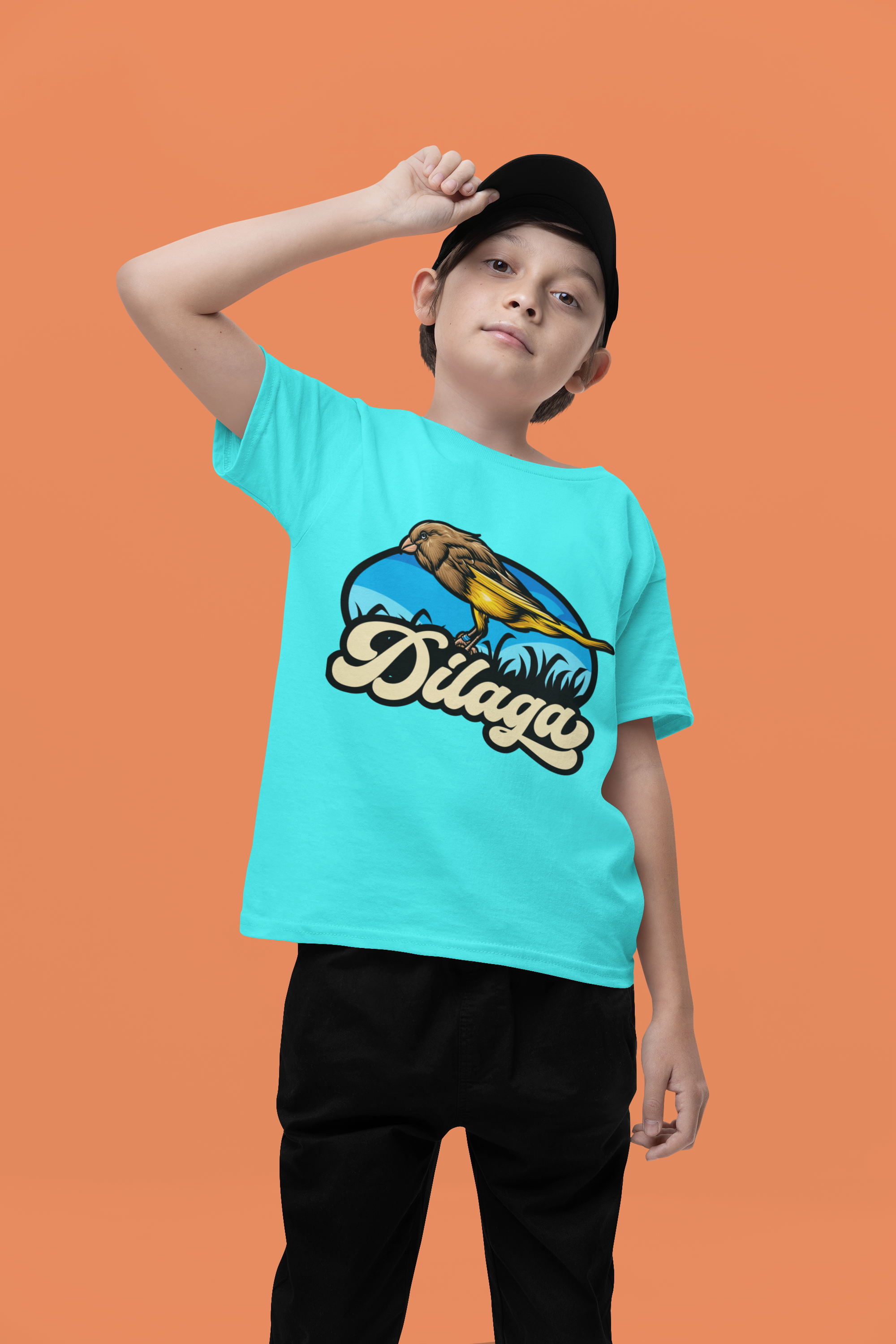 Blue Diamond Boy's Diagya Bird Half Sleeves Crew Neck T-Shirt