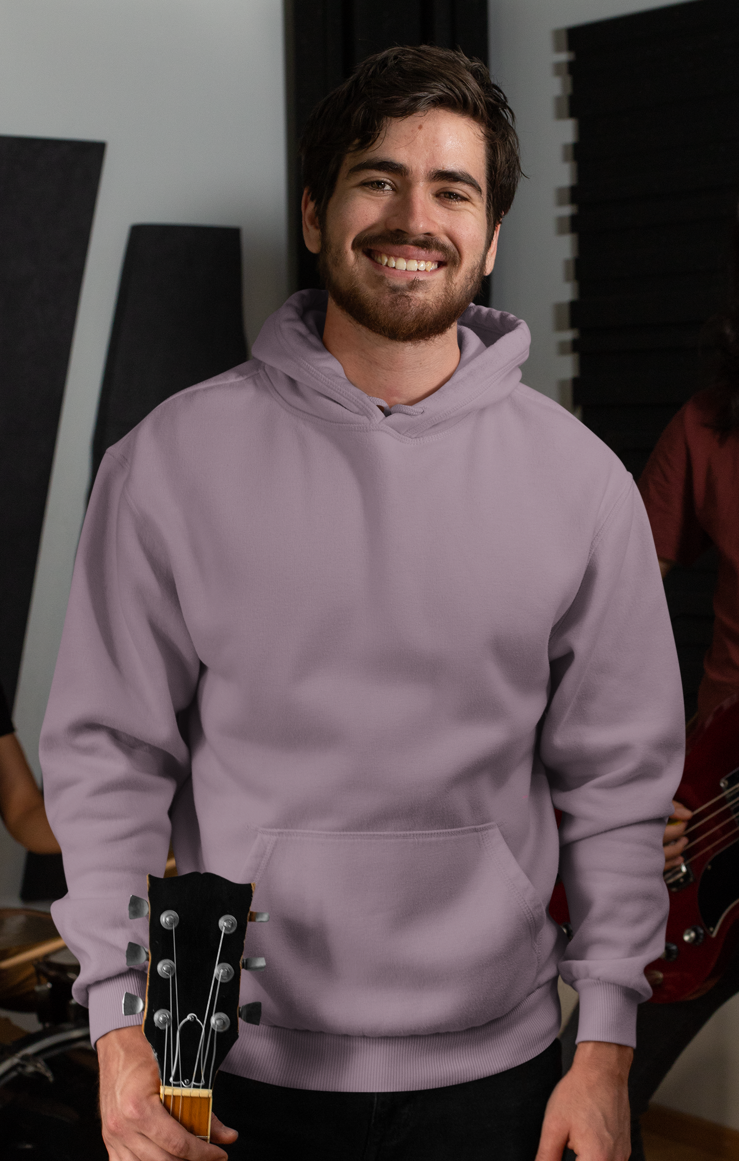 WINE Color Classic Hoodie for Men