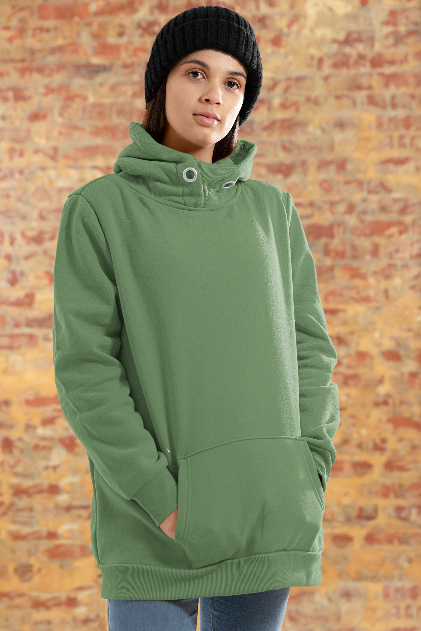 Women's Highland Color Plain Hoodie