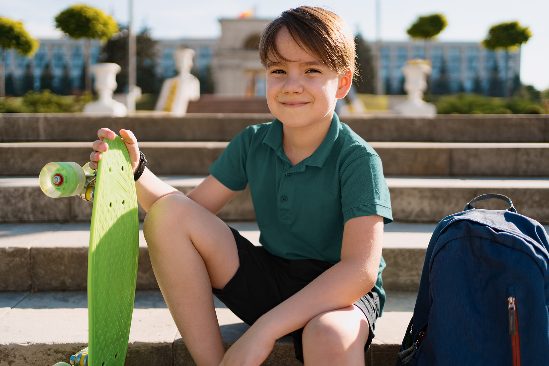 Deep Sea Green Boy's Prime Polo T-Shirt