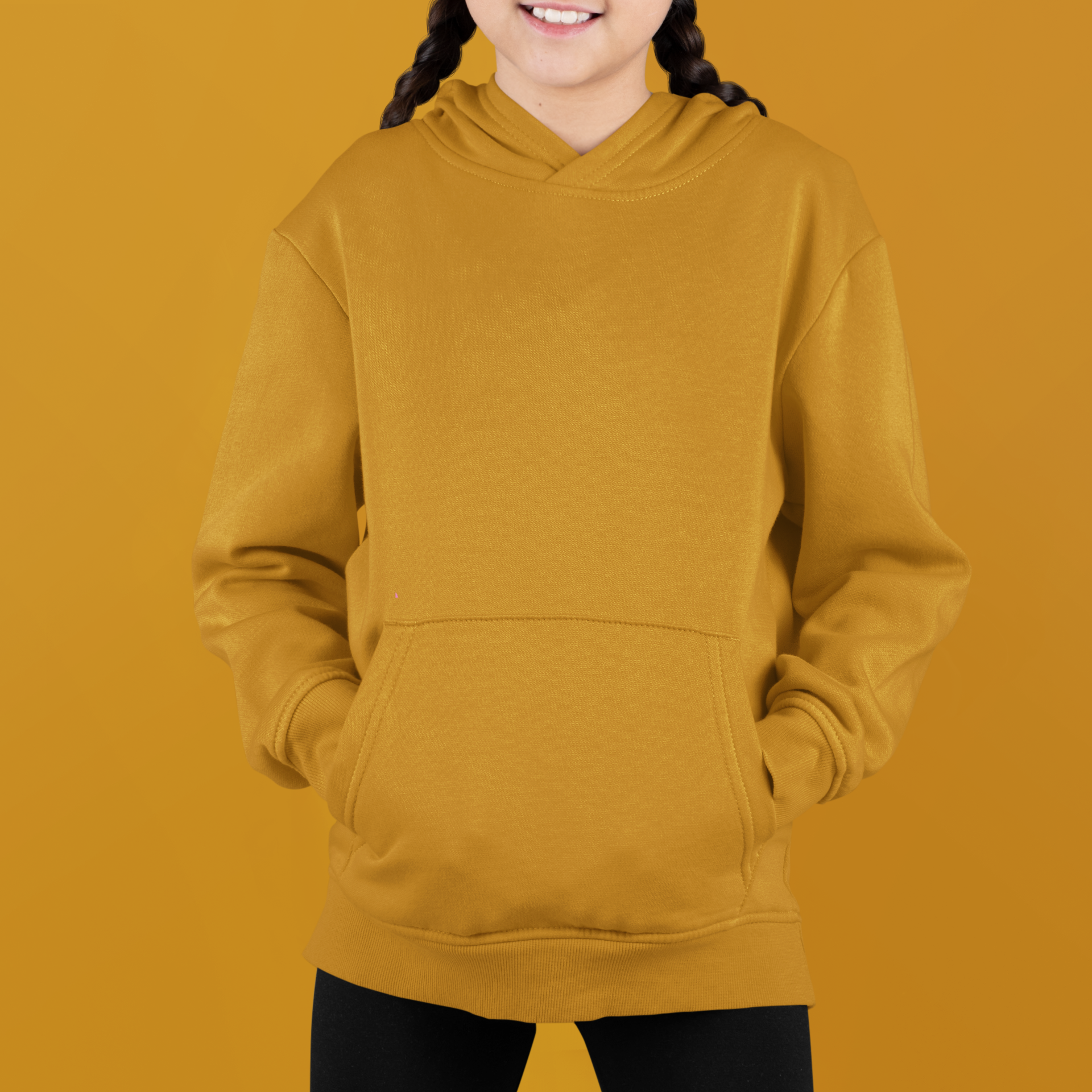 Girls  Mustard Brown Hoodie