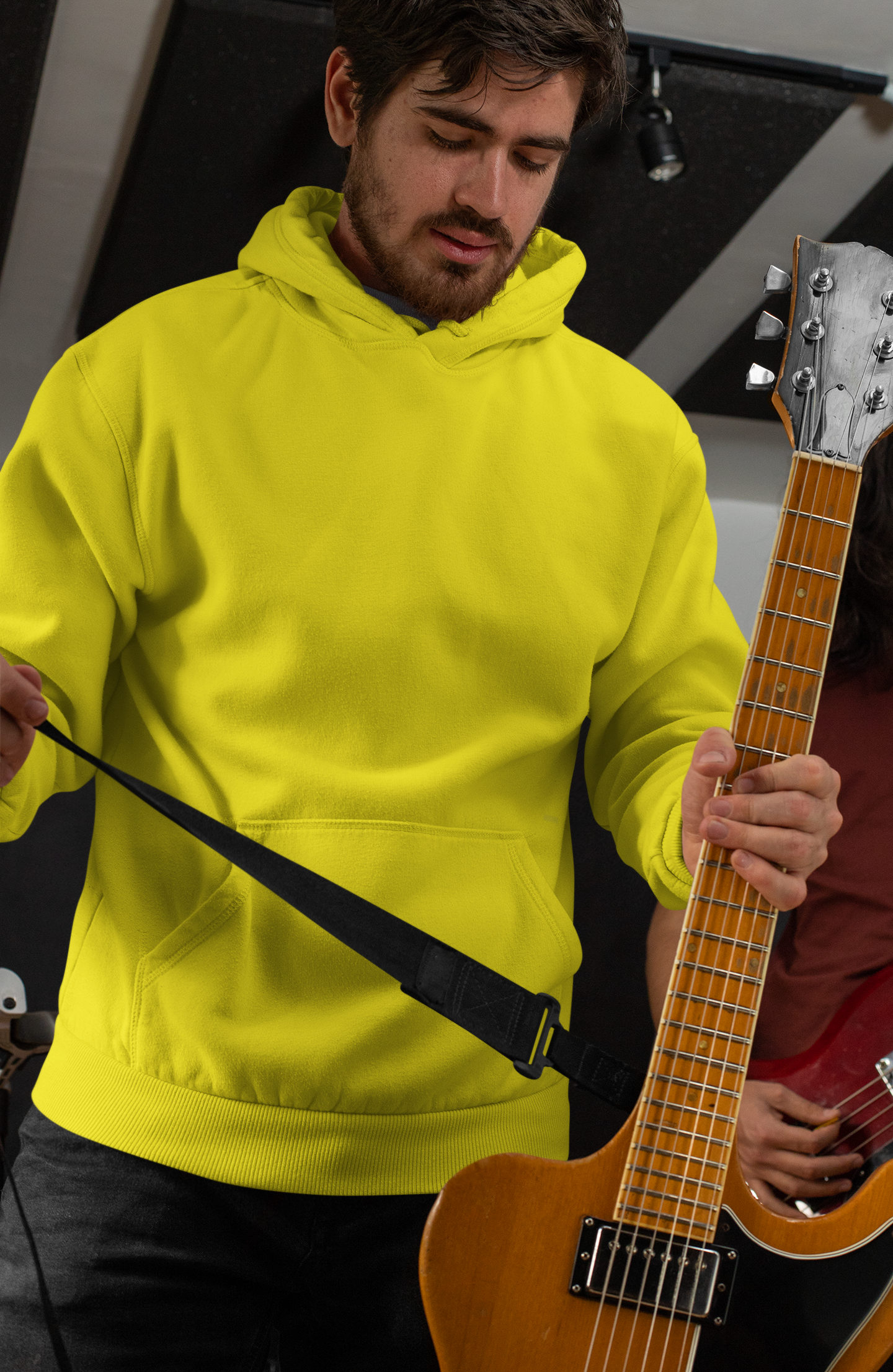 Mustard Yellow Classic Hoodie for Men