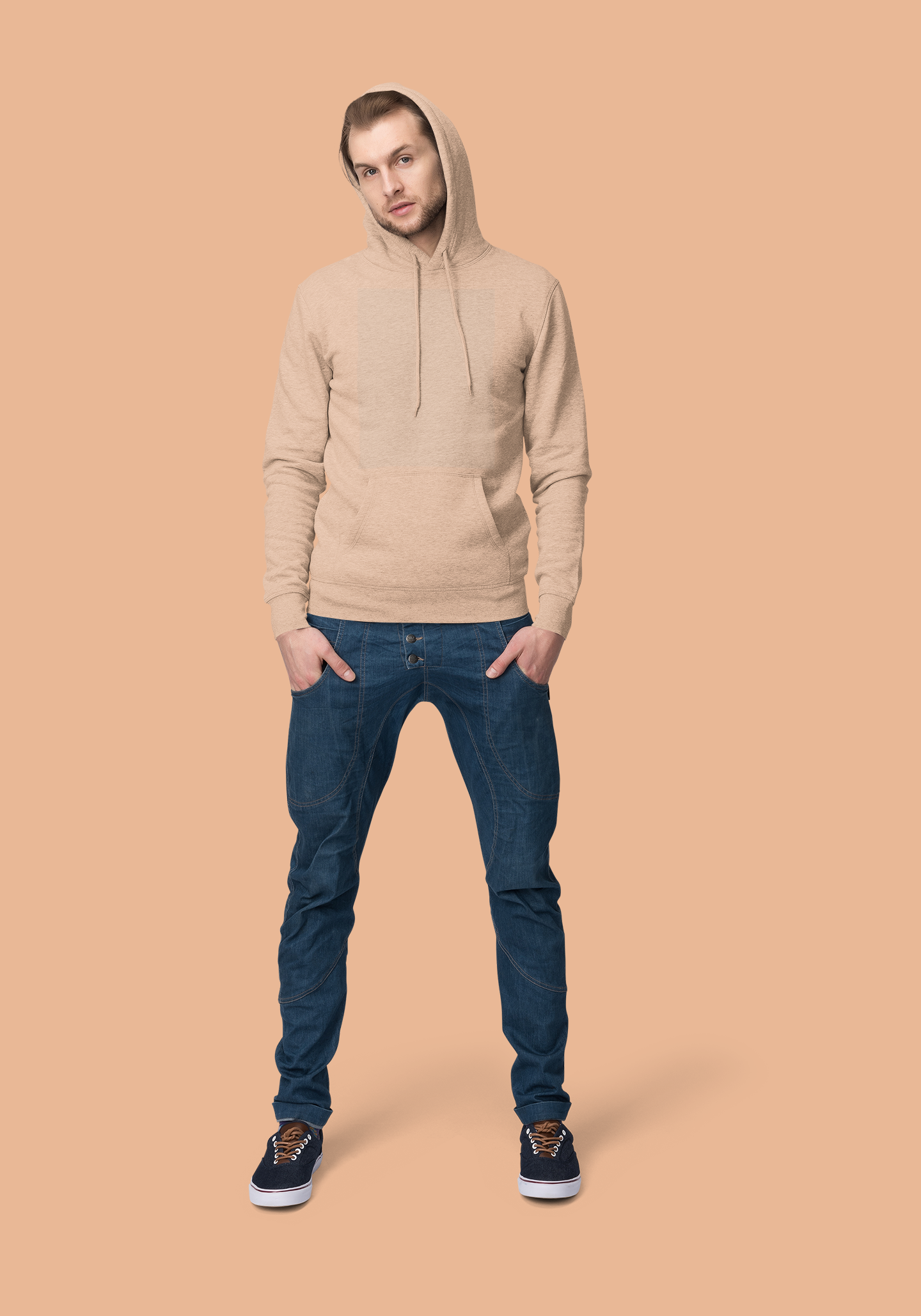 Men’s Hoodie Peach Color