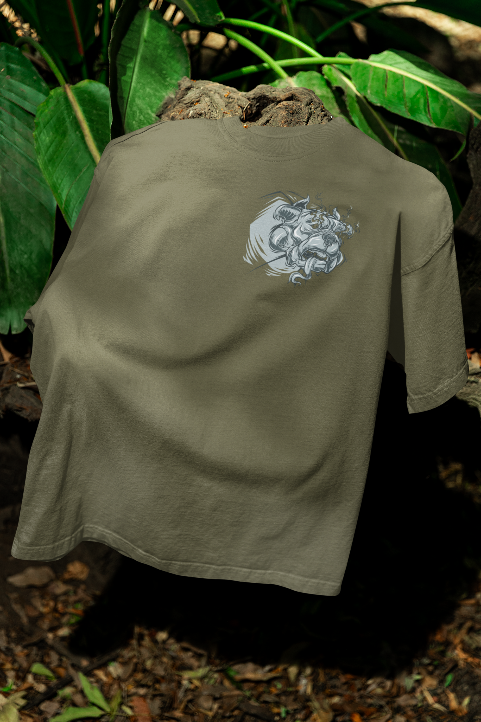 Custom Sage Grey Oversize T-Shirt