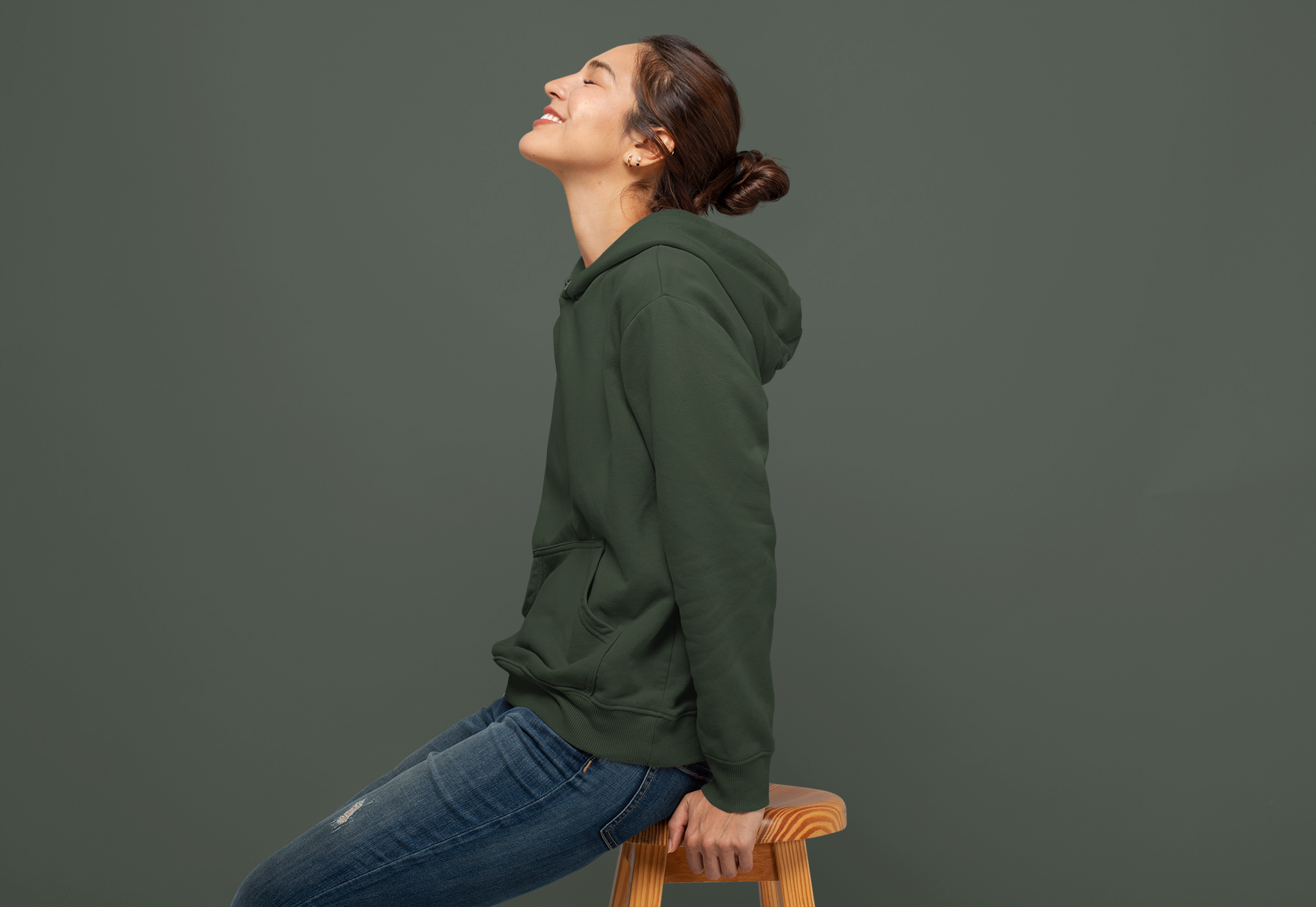 Women's Junglee Green Hoodie