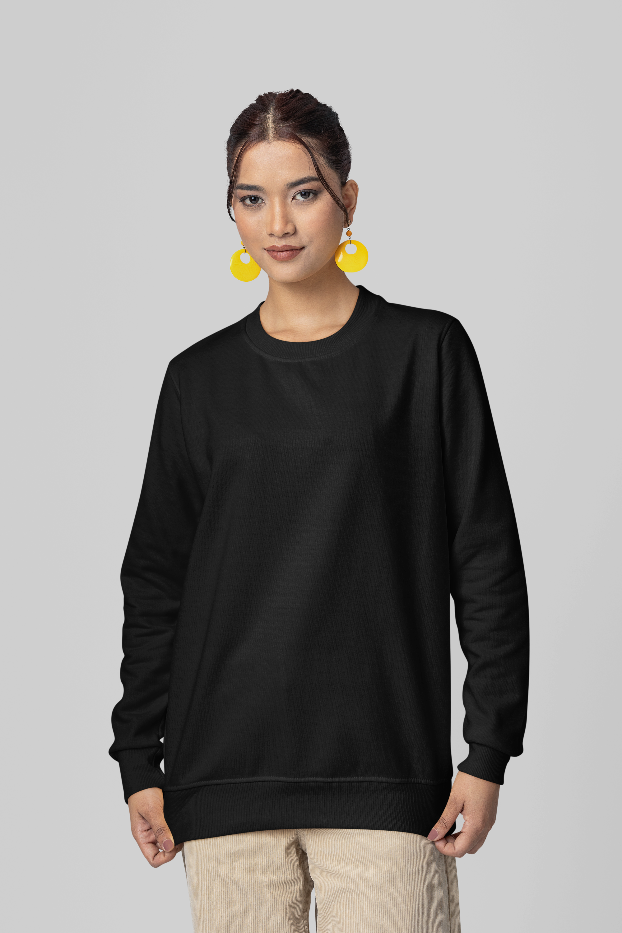 Women Sweatshirt/Black Modern Design for Effortless Fashion