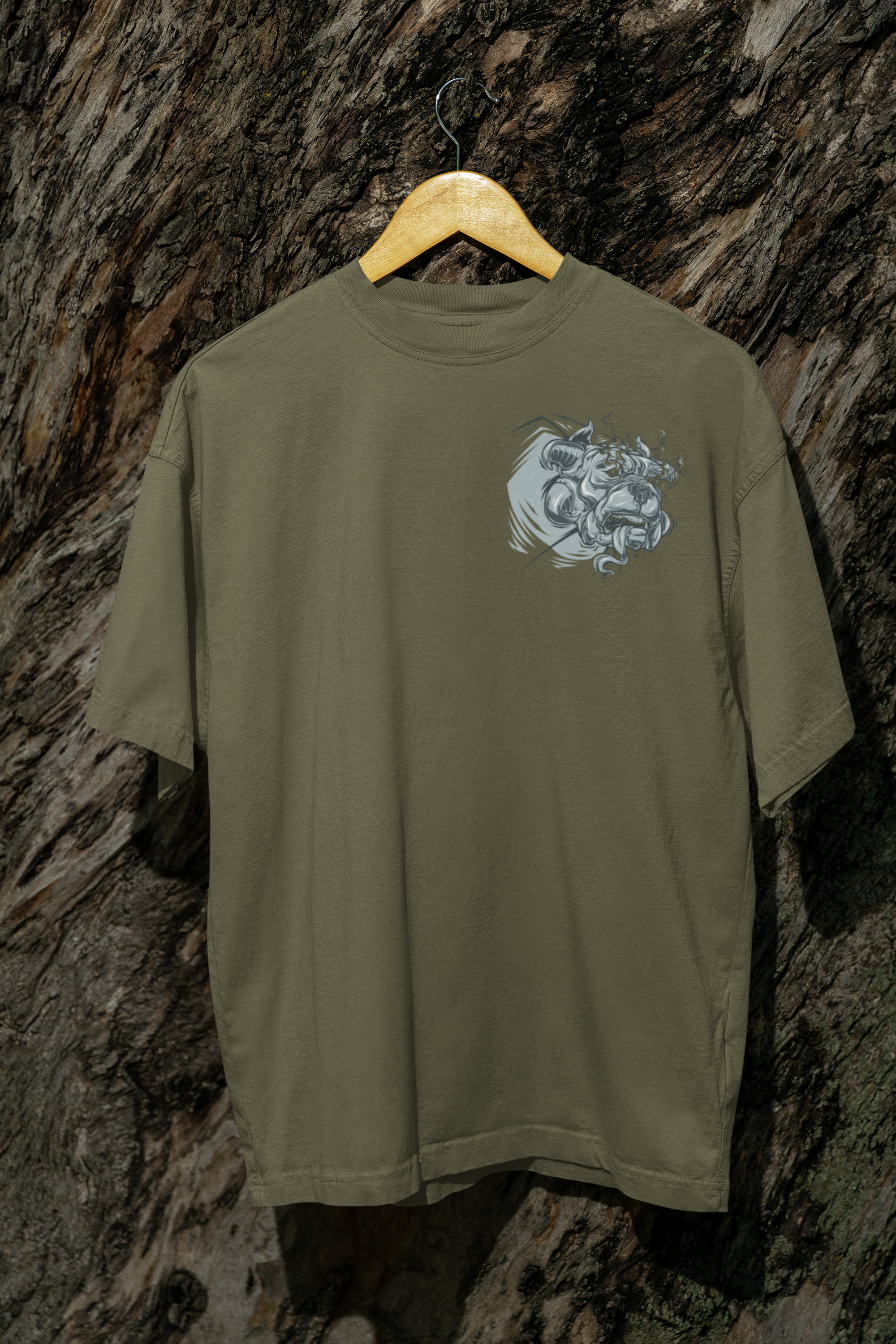 Custom Sage Grey Oversize T-Shirt