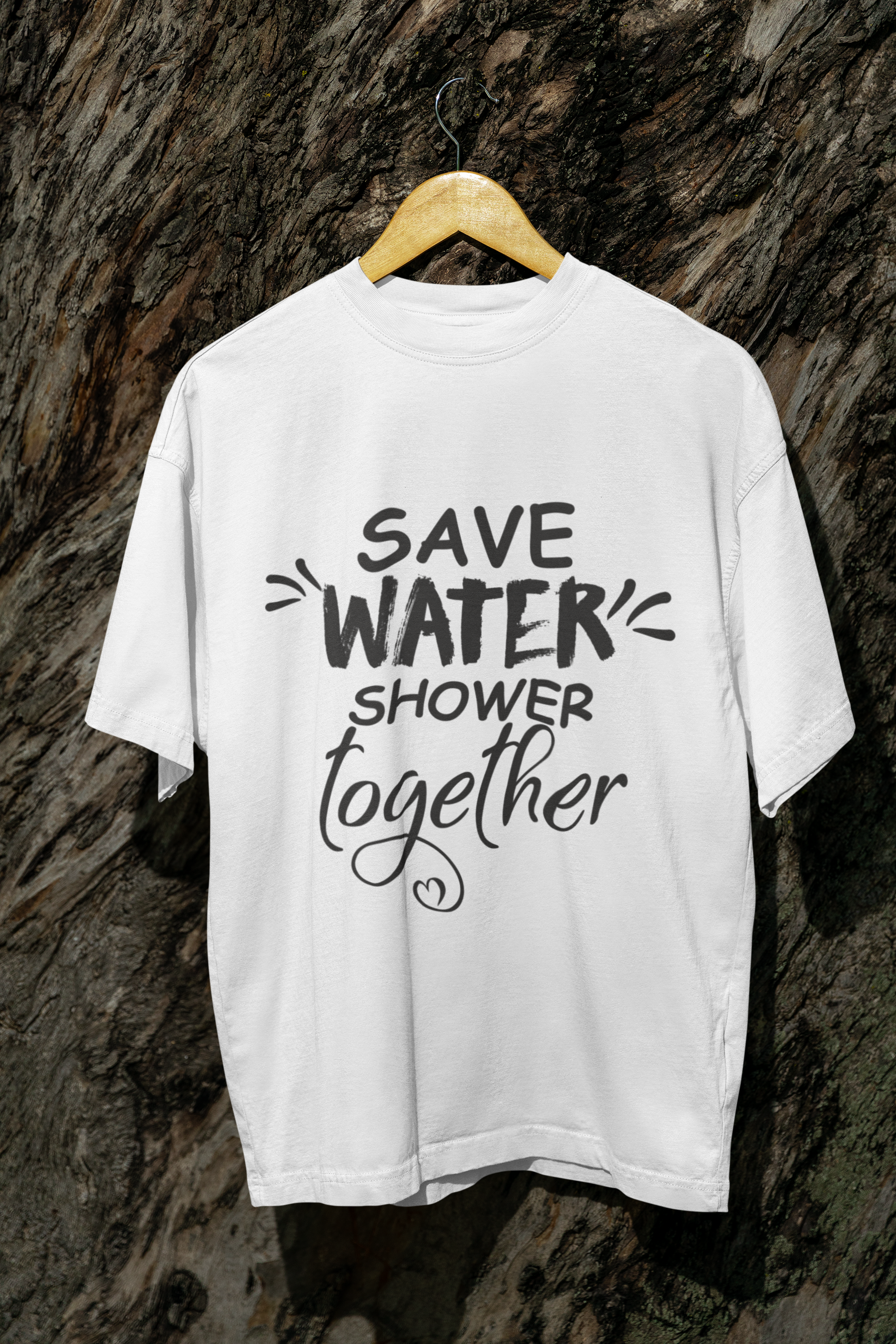 Save Water Shower Together T-Shirts OFF White Men