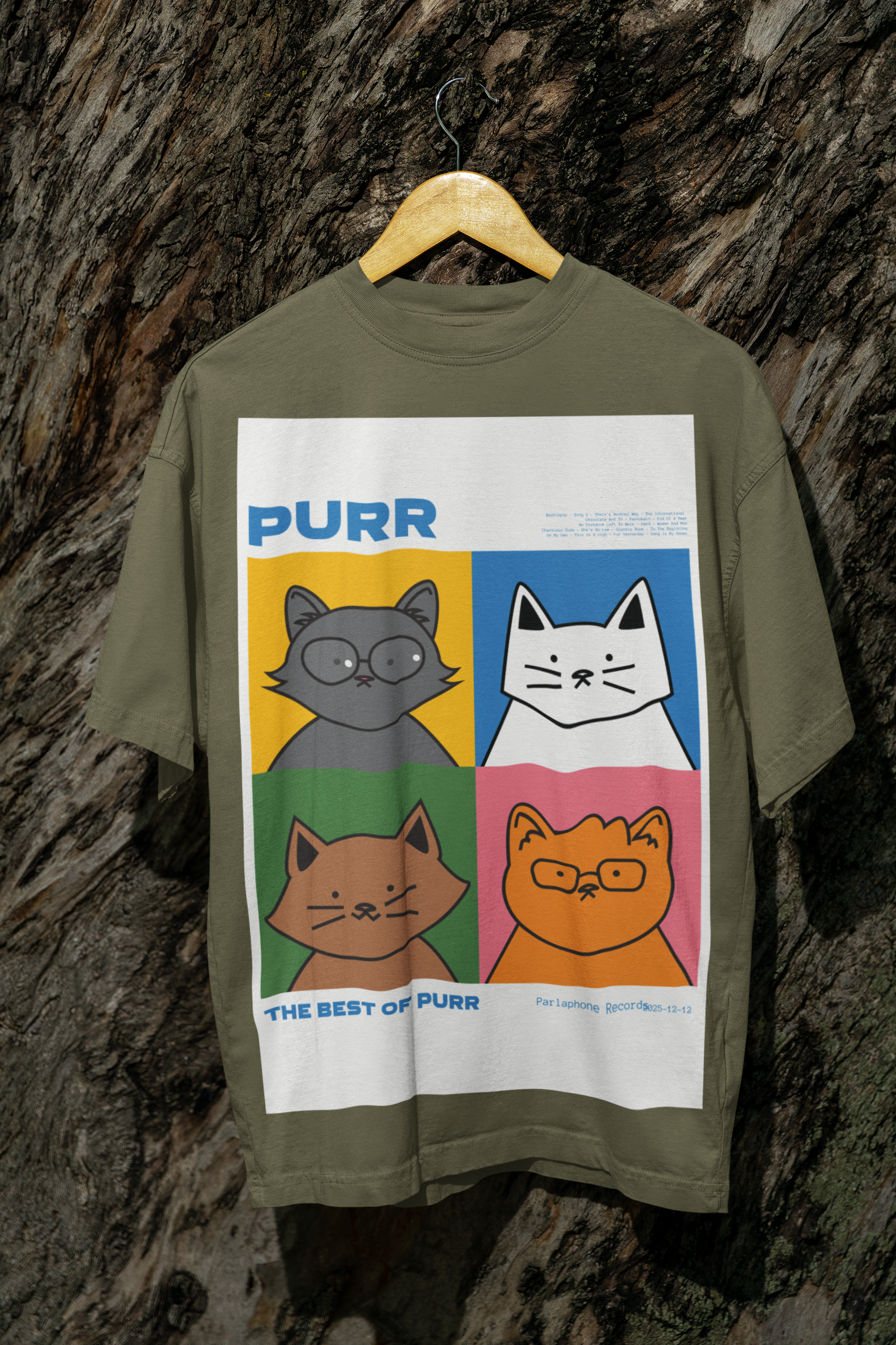 PURR Sage Grey Oversize T-Shirt Men