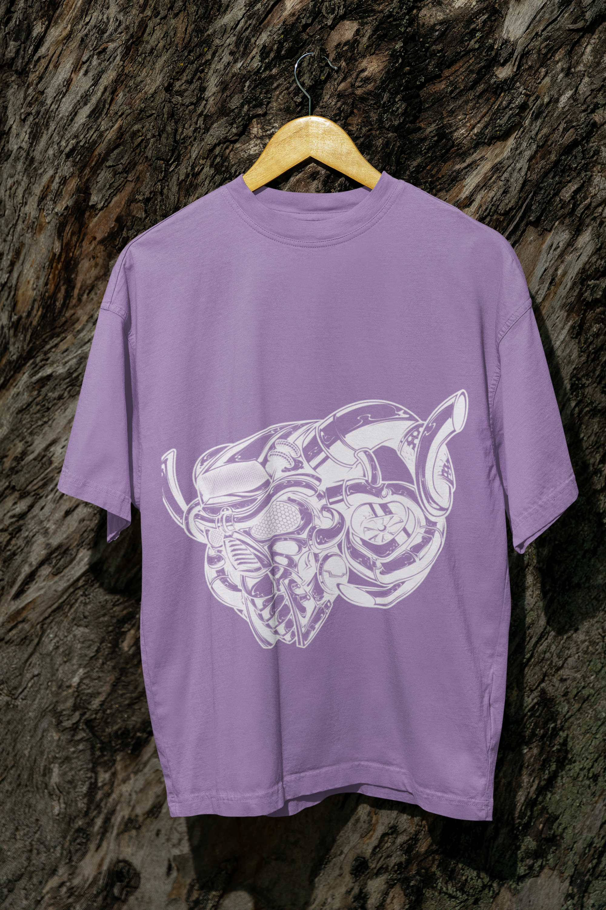 Custom Wisteria Lavender Oversize T-Shirt Men