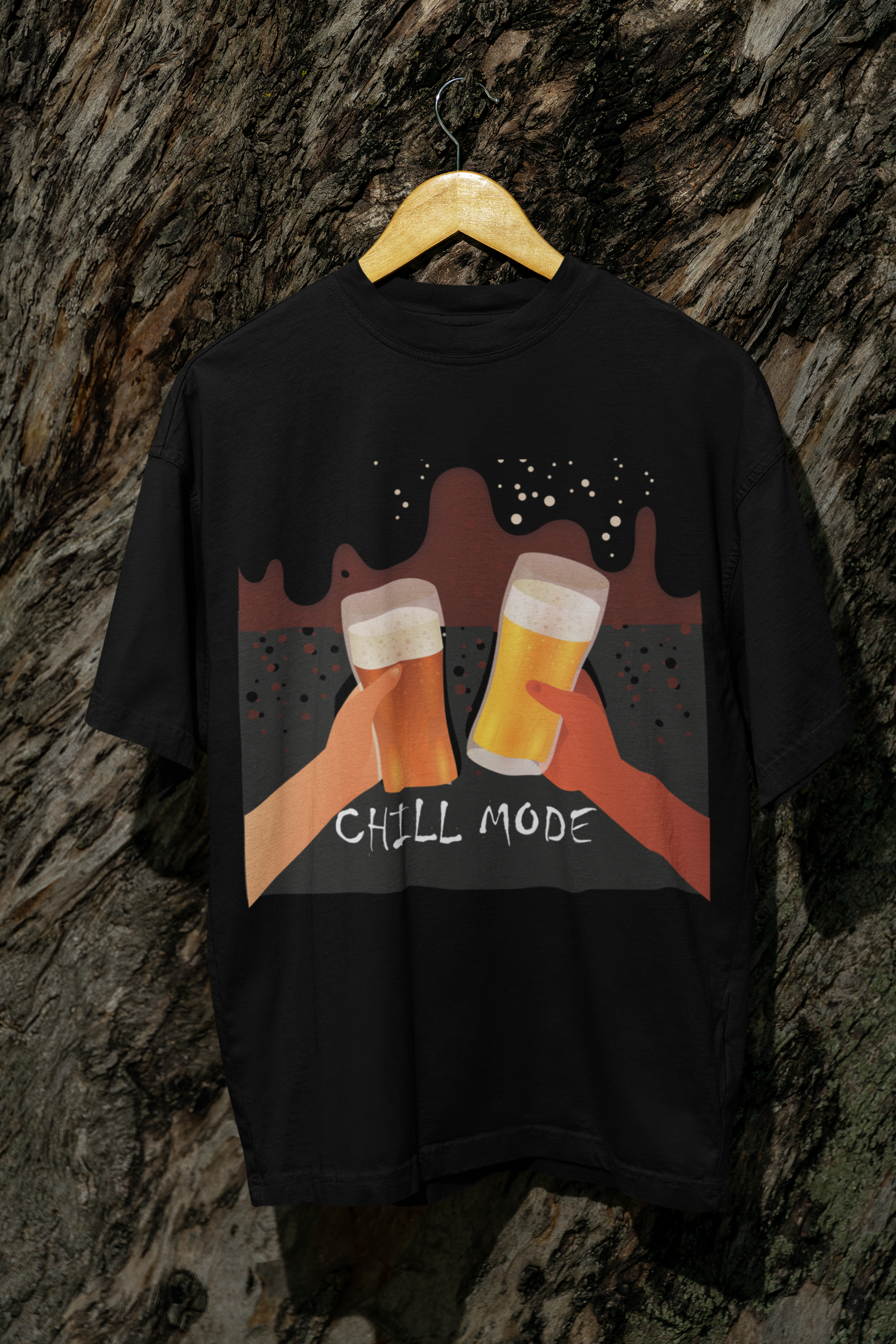 Chill Mode Black Oversize T-Shirt Men