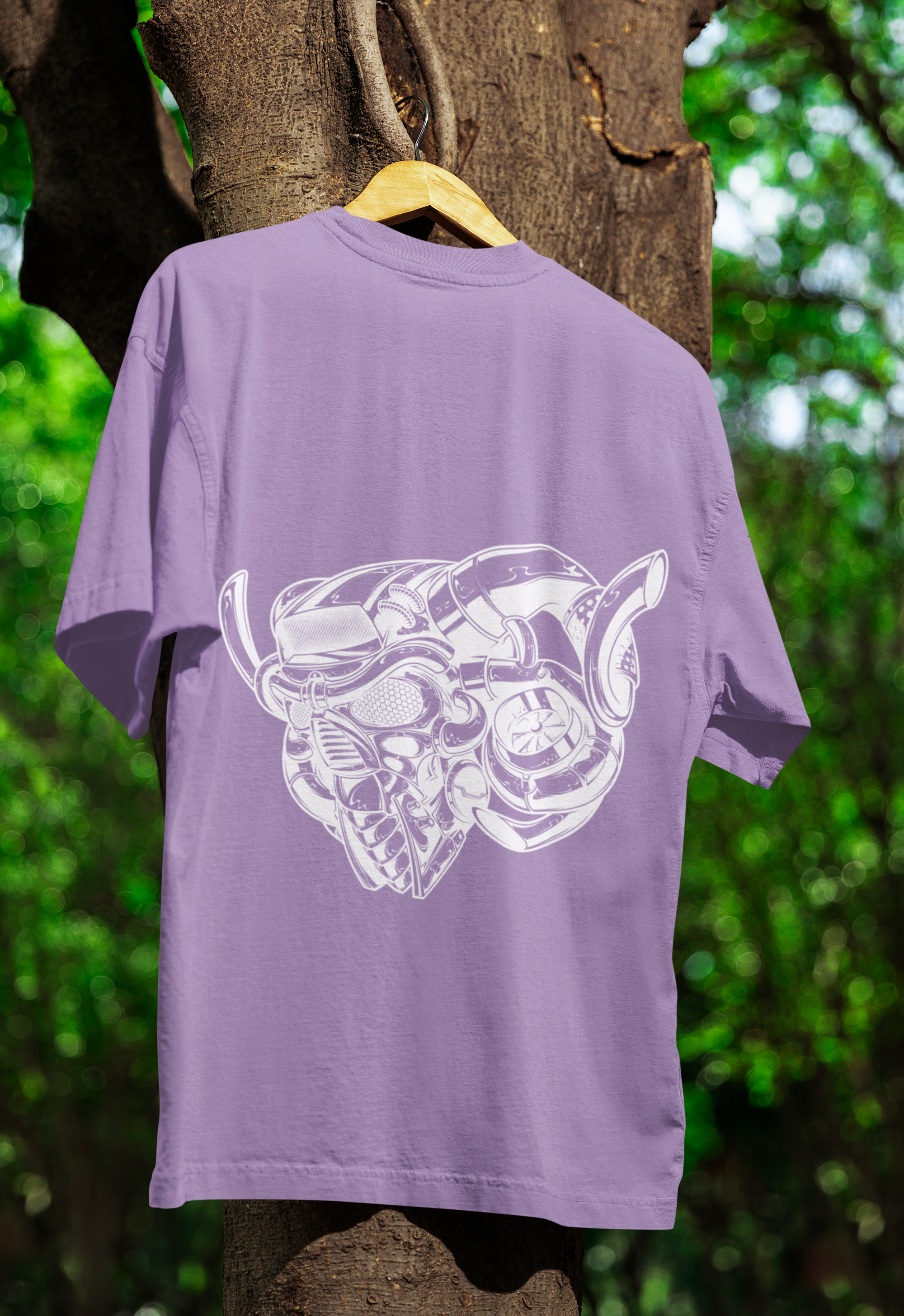 Custom Wisteria Lavender Oversize T-Shirt Men