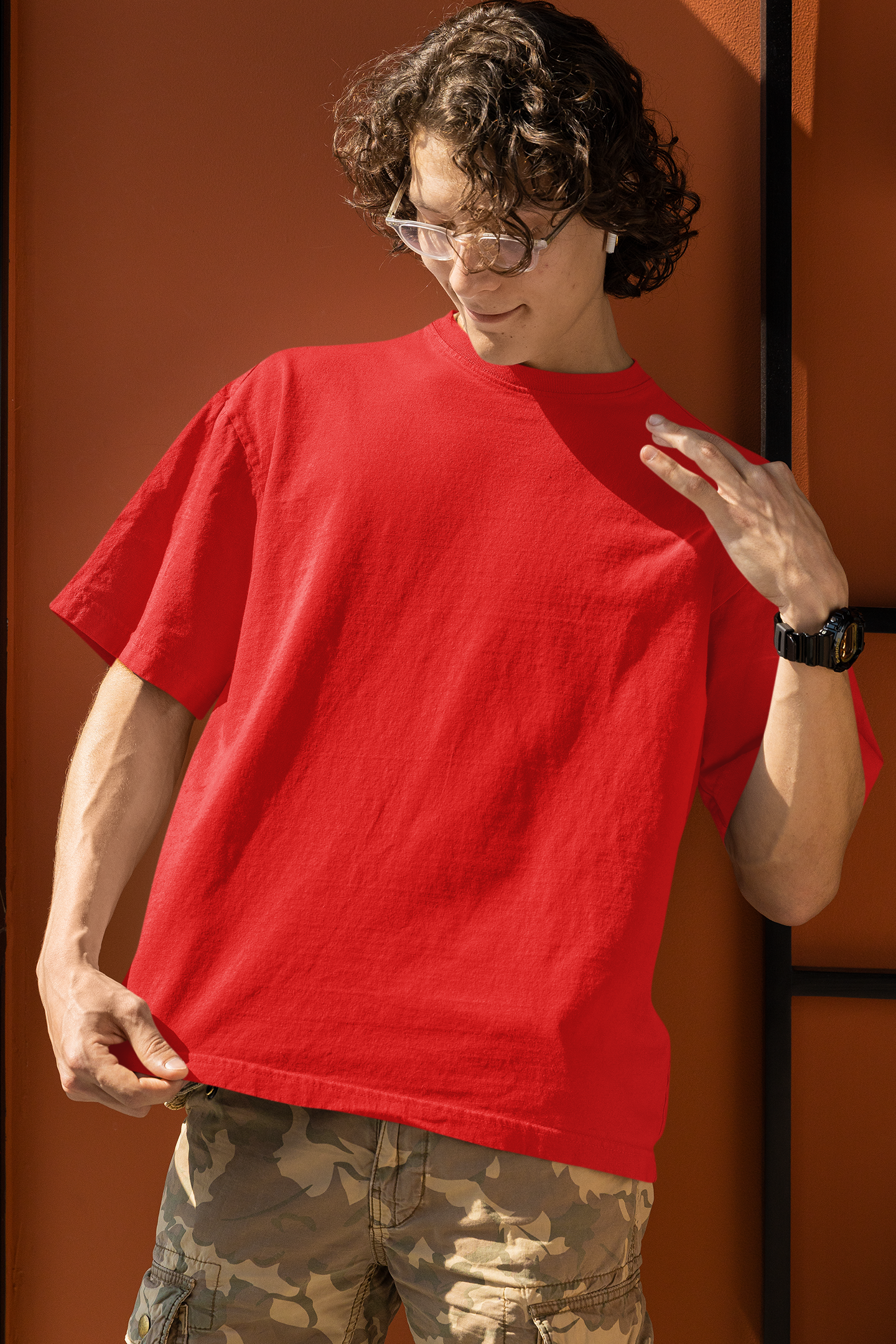 Plain Dark Red Oversize T-Shirt