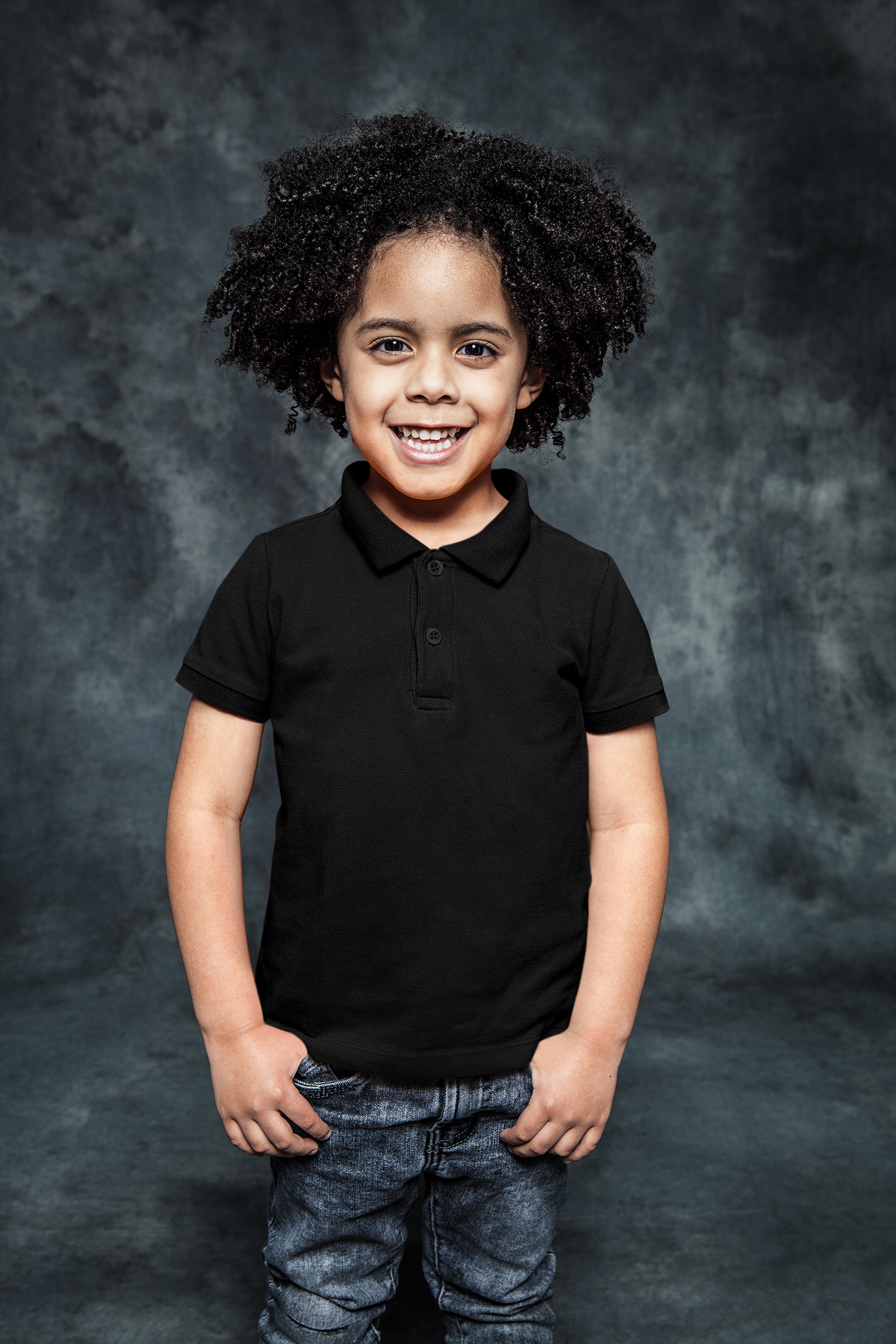 Boy's Black Prime Polo T-Shirt