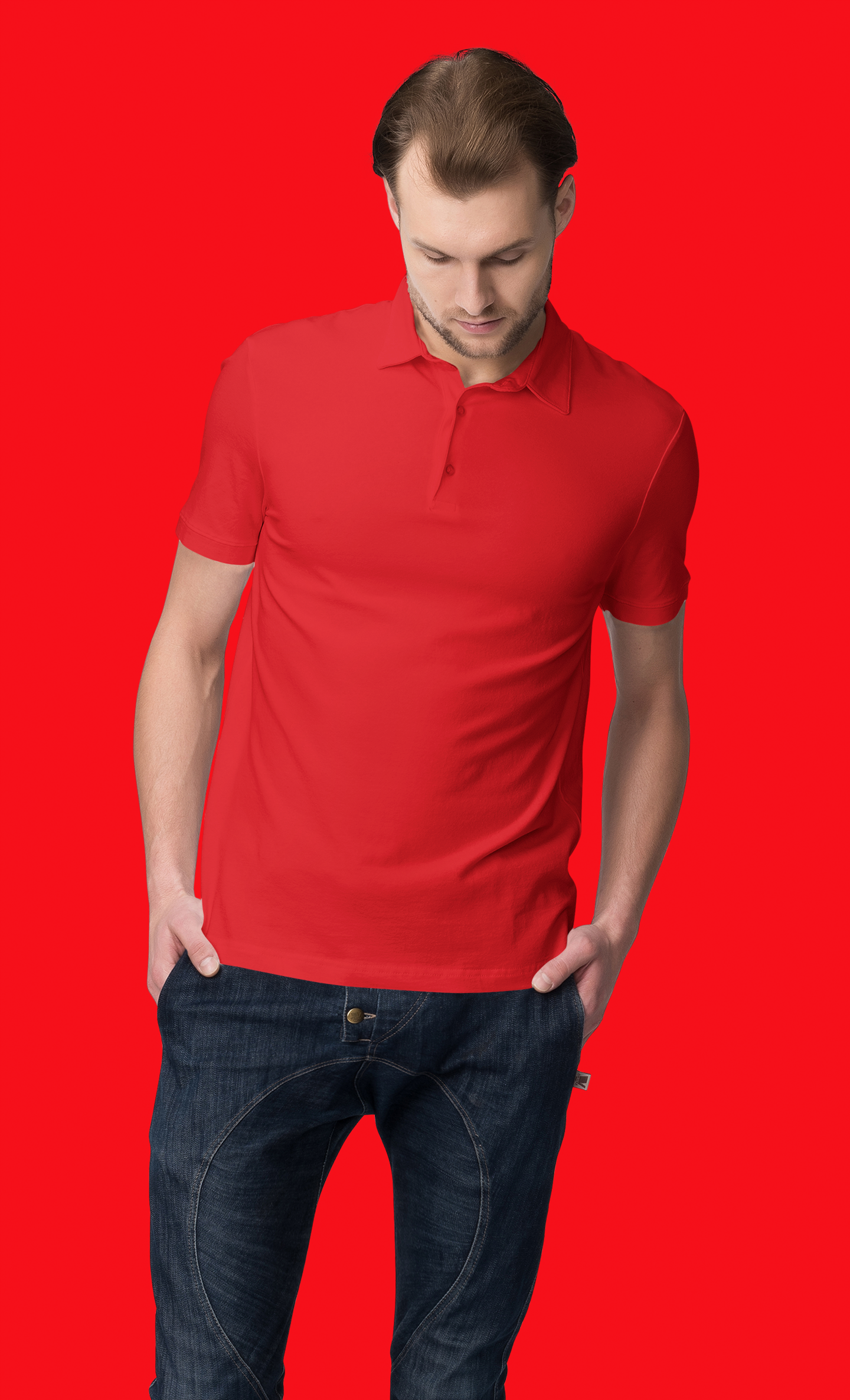 Dark RED Prime Polo T-Shirt