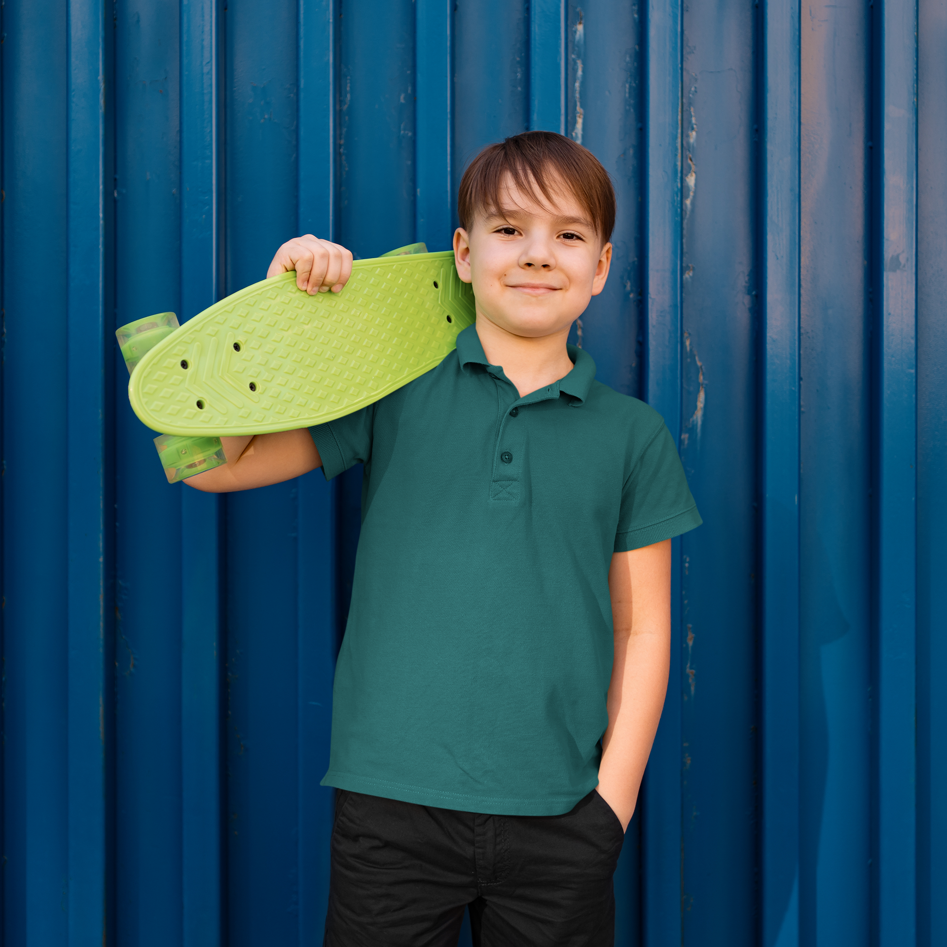 Deep Sea Green Boy's Prime Polo T-Shirt