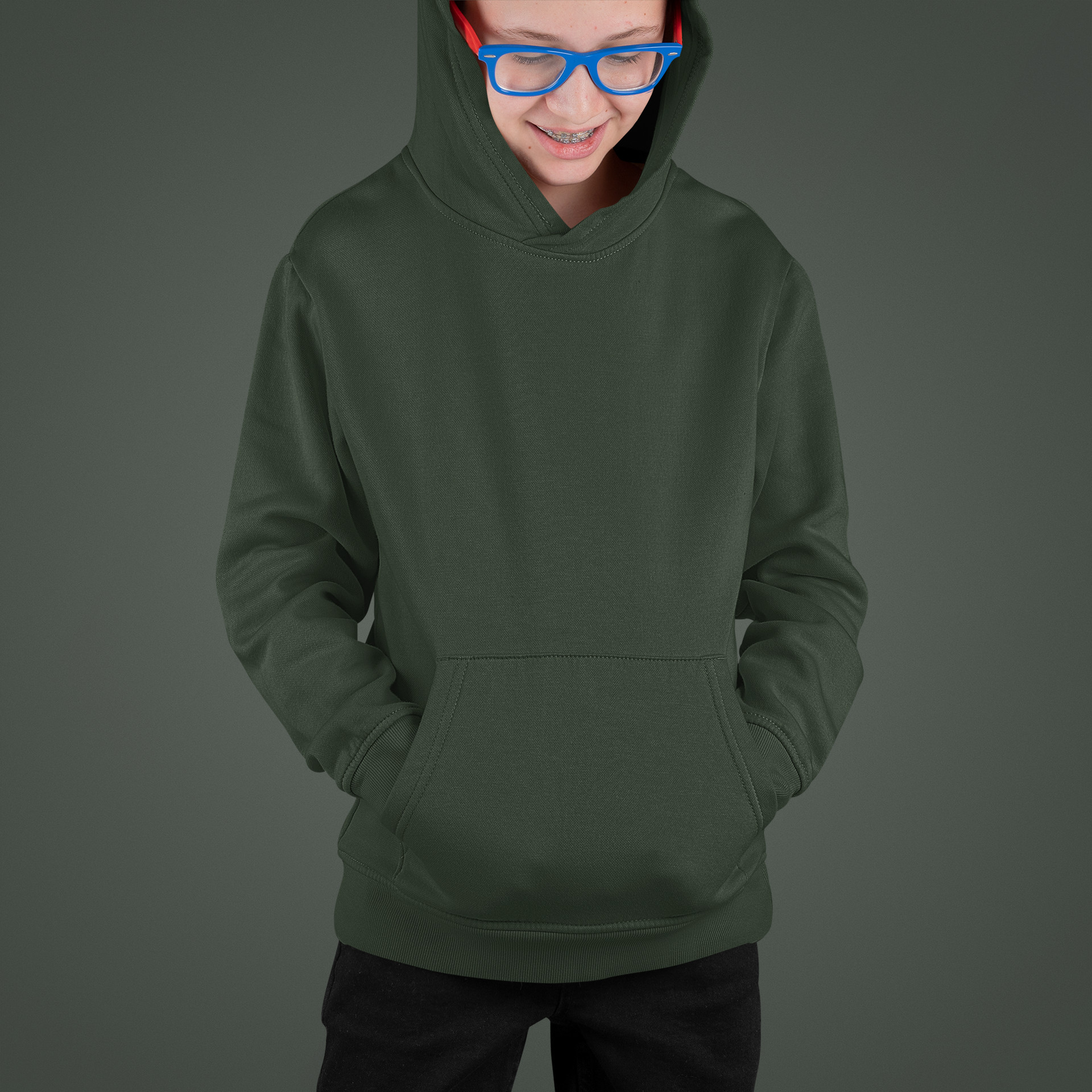 Boy's Junglee Green Hoodie