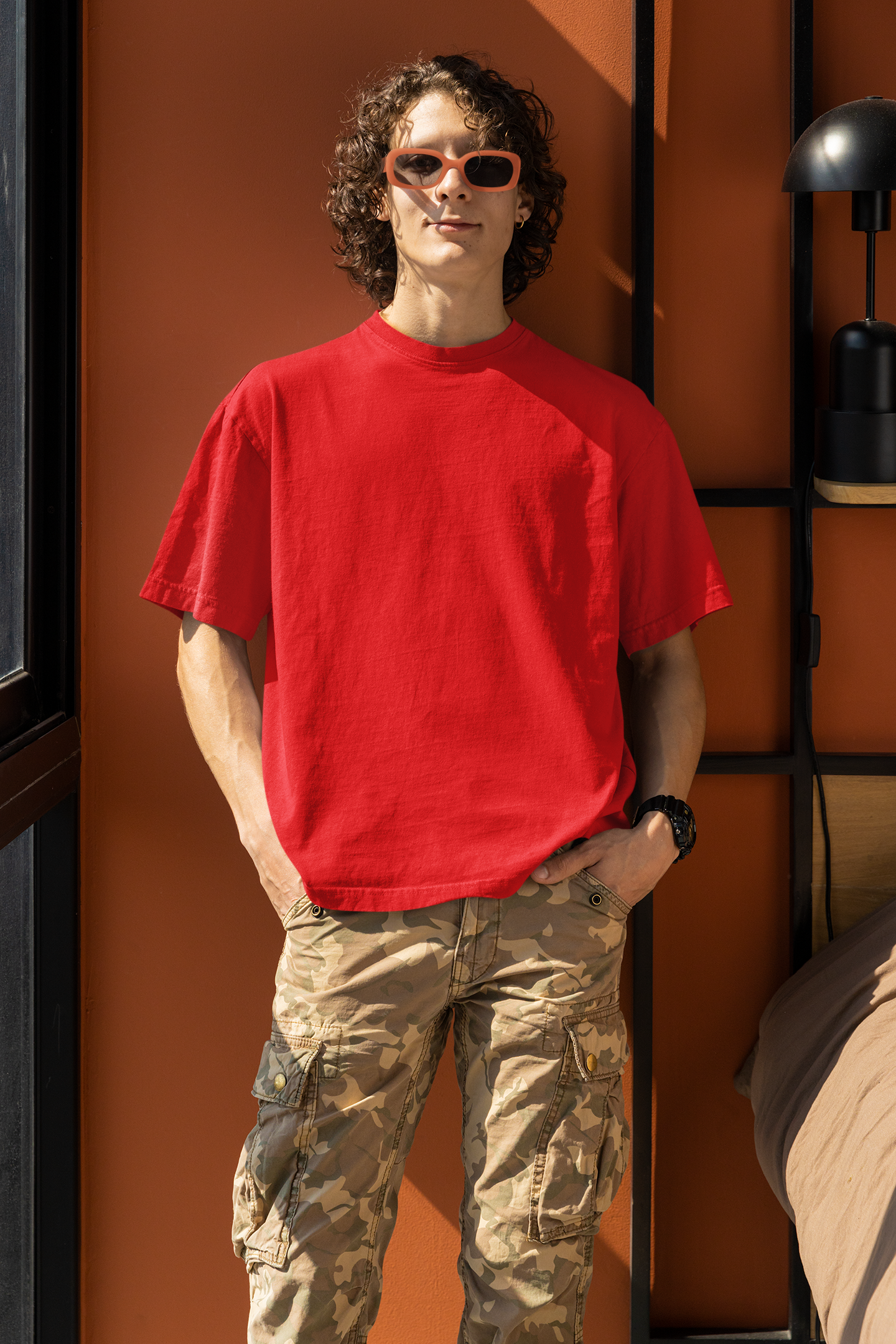 Plain Dark Red Oversize T-Shirt