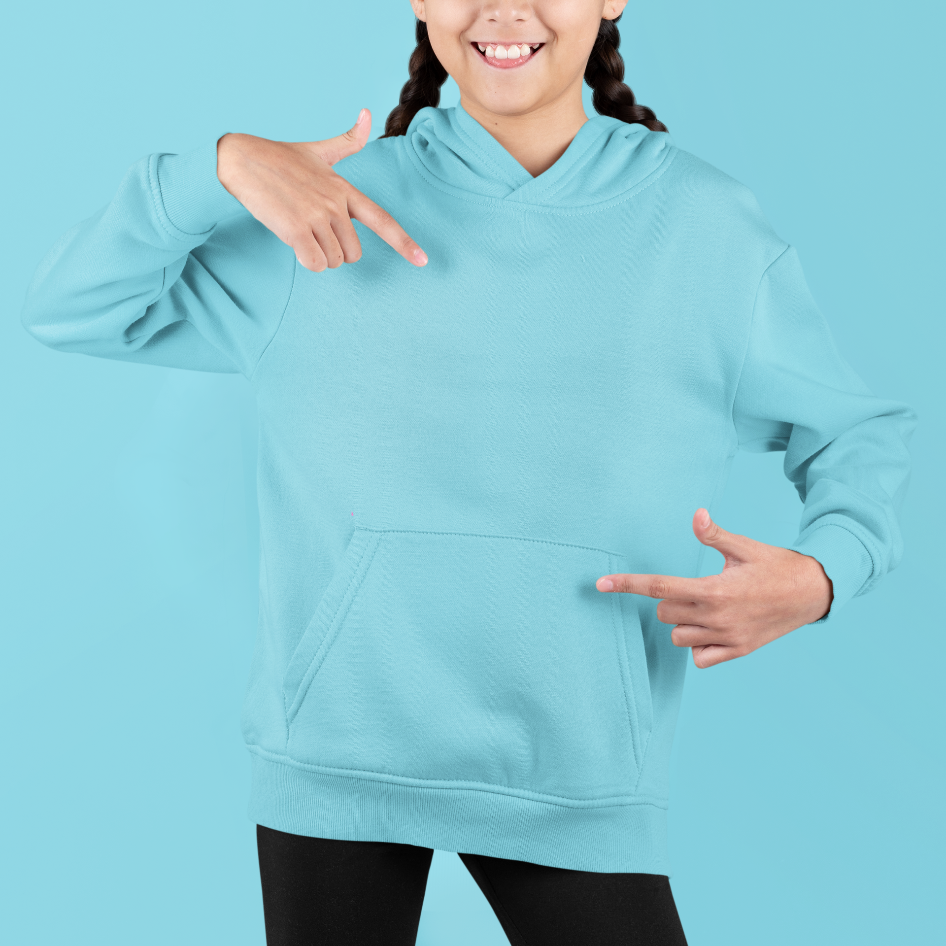 Girls Sky Blue Hoodie