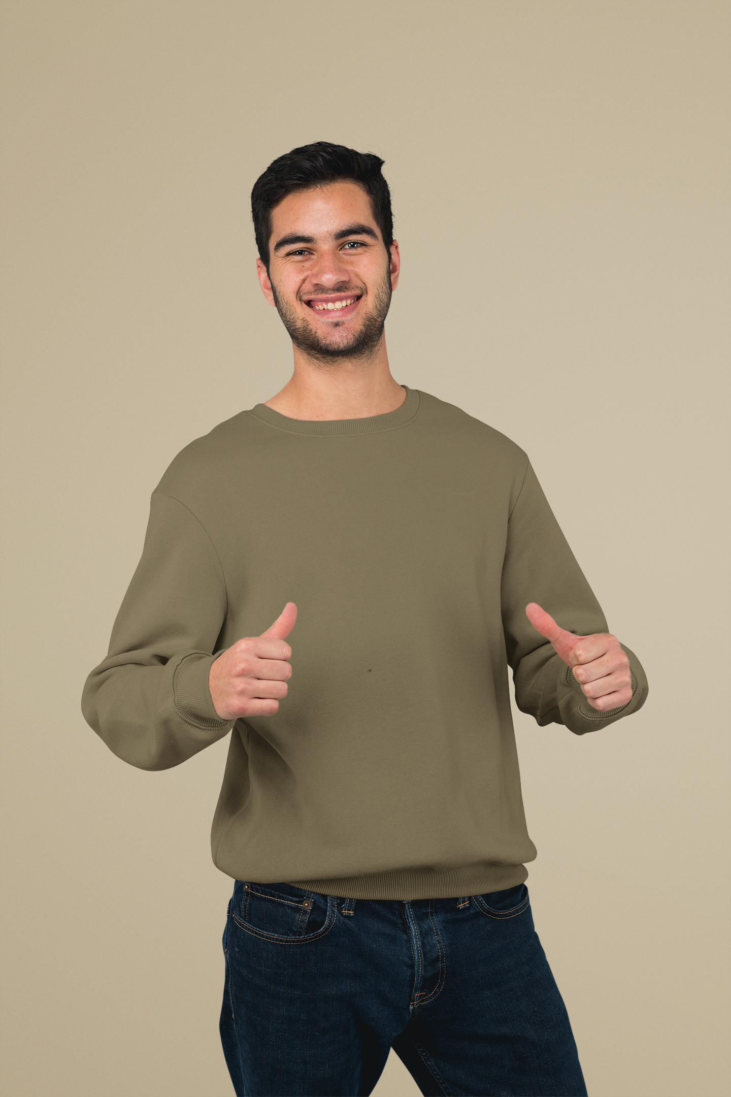 Premium Men’s Cotton Sweatshirt/Tabacco Brown